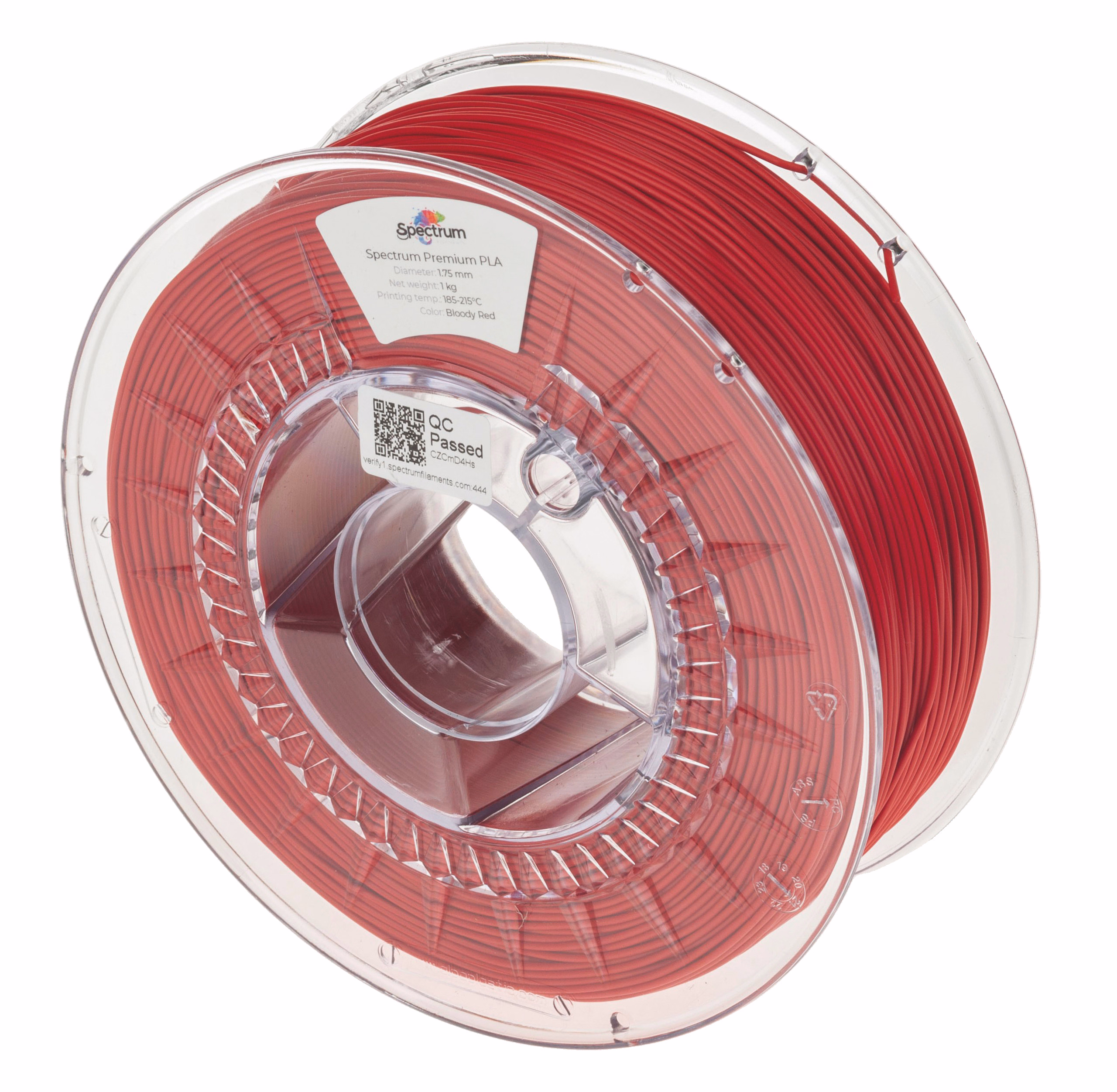 Filamento Spectrum PLA Premium, 1 kg rosso sangue (1,75 mm)