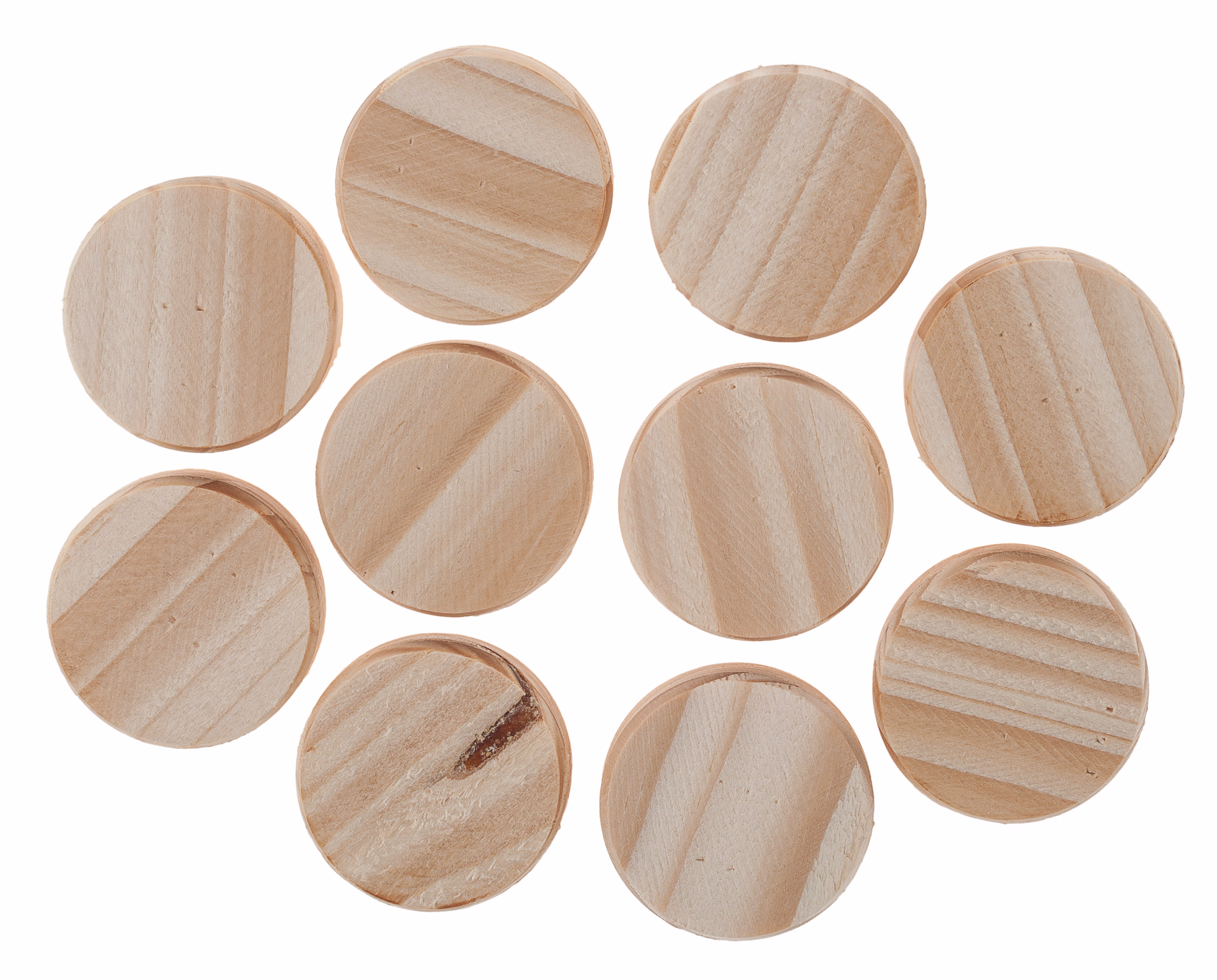 Roues en bois tendre (disques en épicéa), ø 30 mm