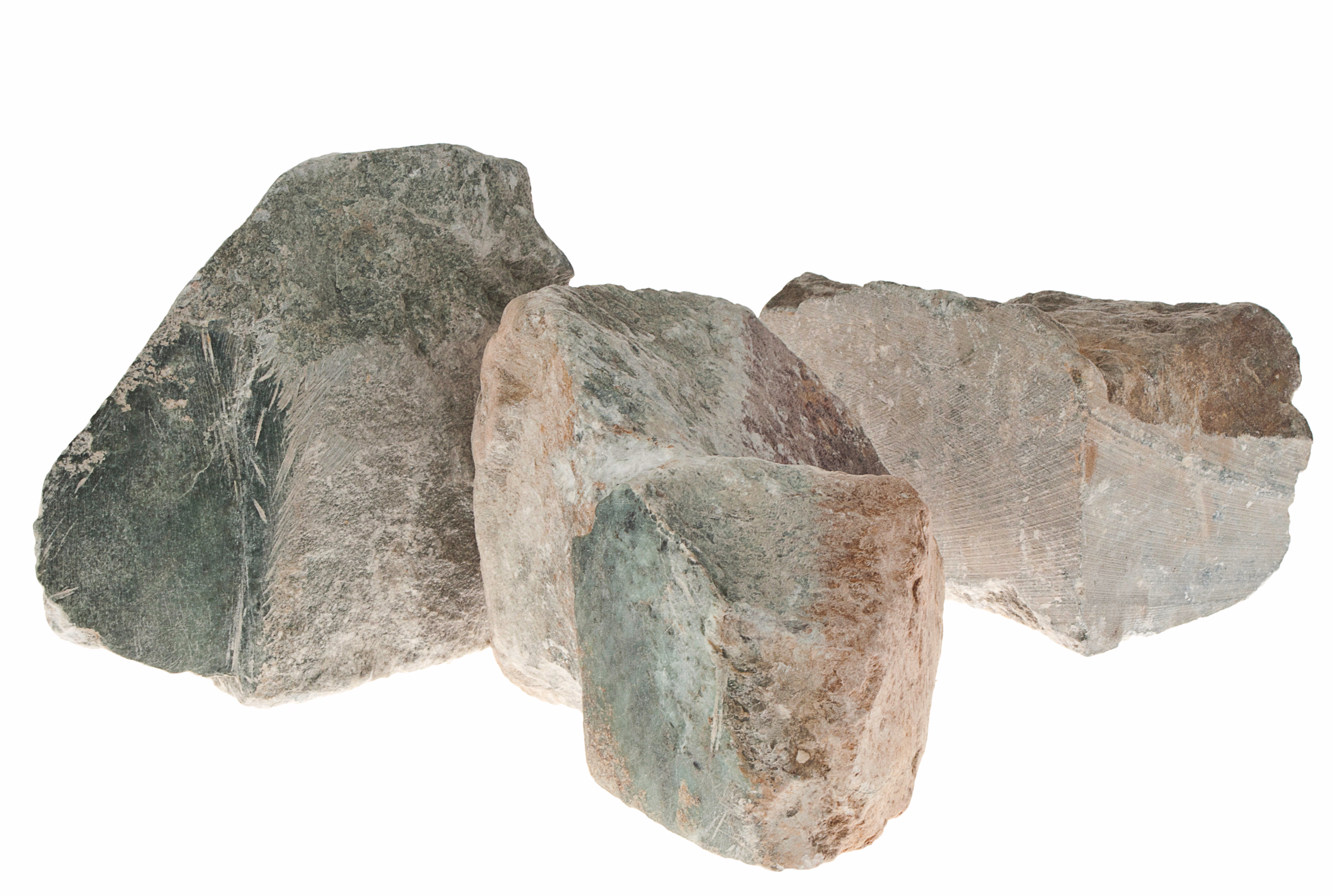 Speksteen brokstukken, 20 kg, groen