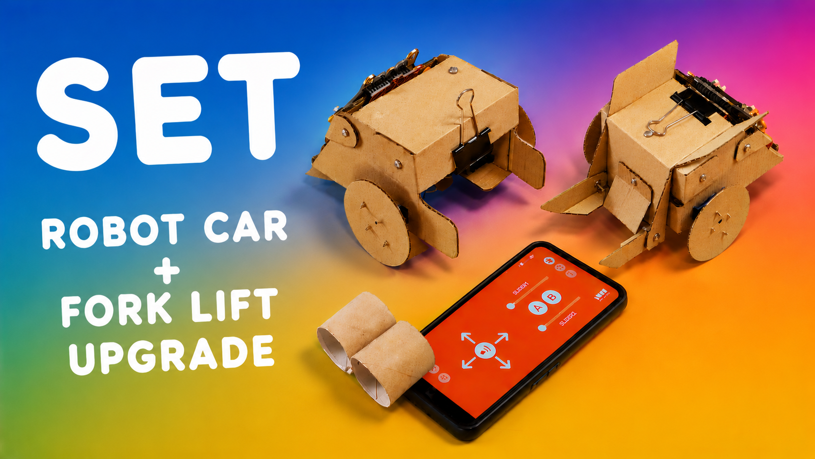 Kit de modèles Cardboard Robot « Robot Car » avec extension