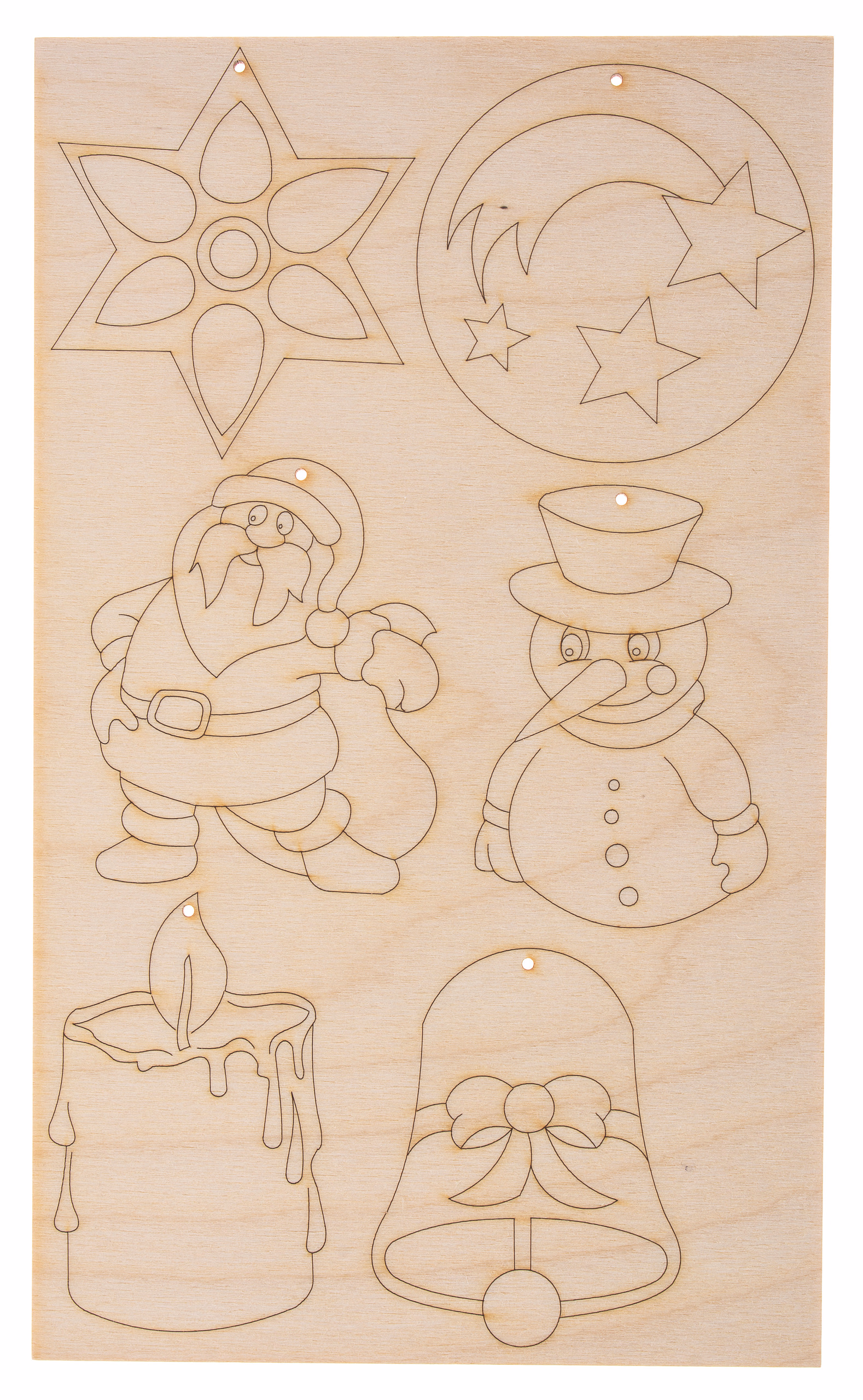 Panneau gabarit décorations pour sapin