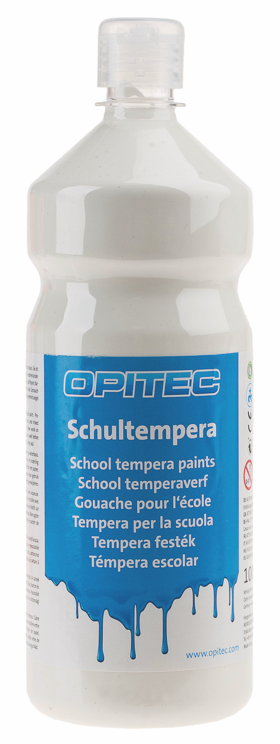 OPITEC Schulmalfarbe, 1000 ml weiß