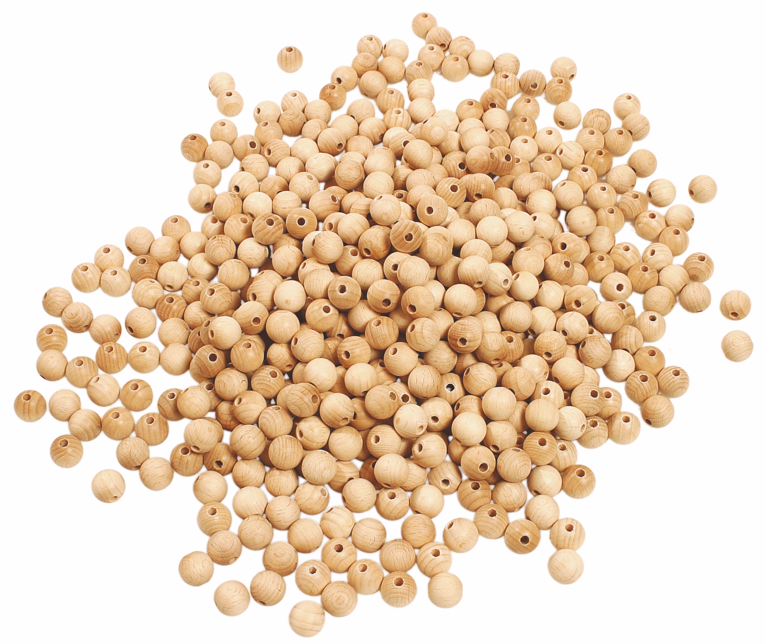 Houten ballen met gat (15 mm) 500 stuks