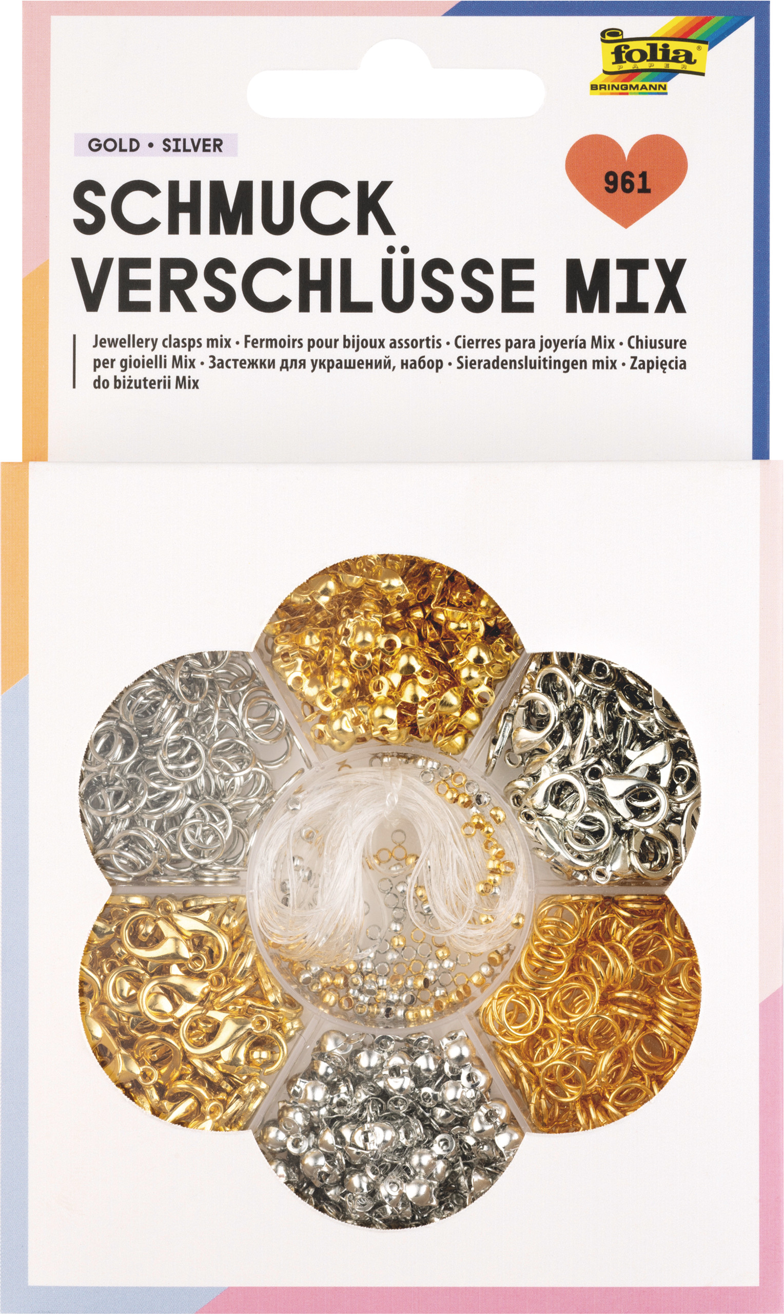 Fermoirs à bijoux - Mix, or-argent
