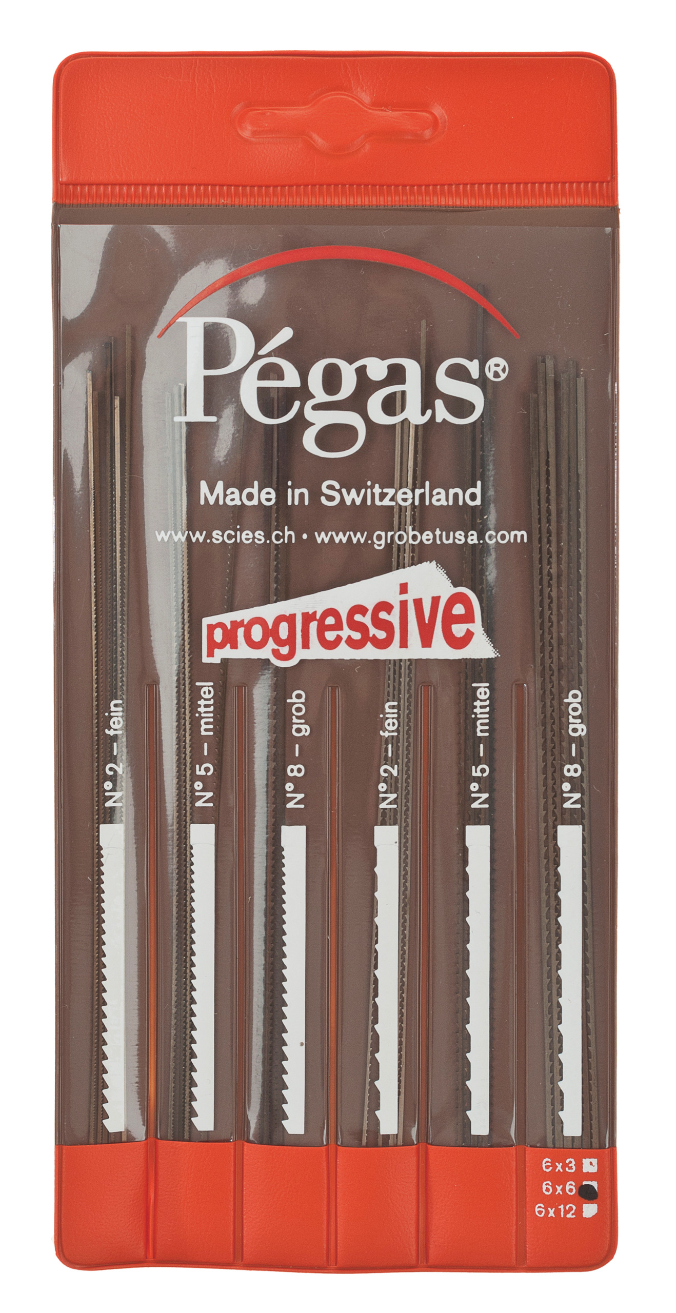 Pégas®Laubsägeblätter Set Progressive 6 x 6 Stück