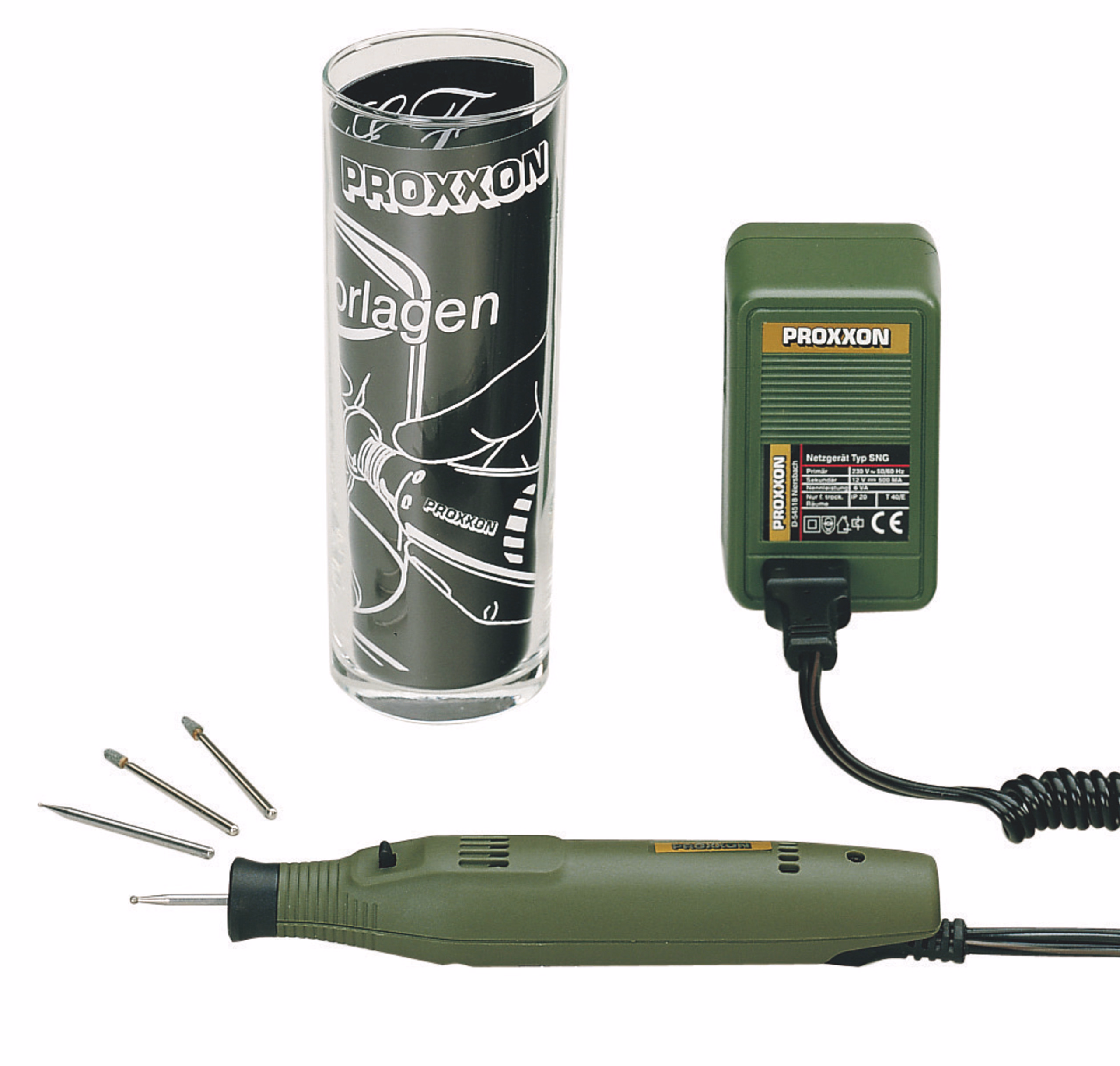 Proxxon Gravier-Komplettset mit Probierglas