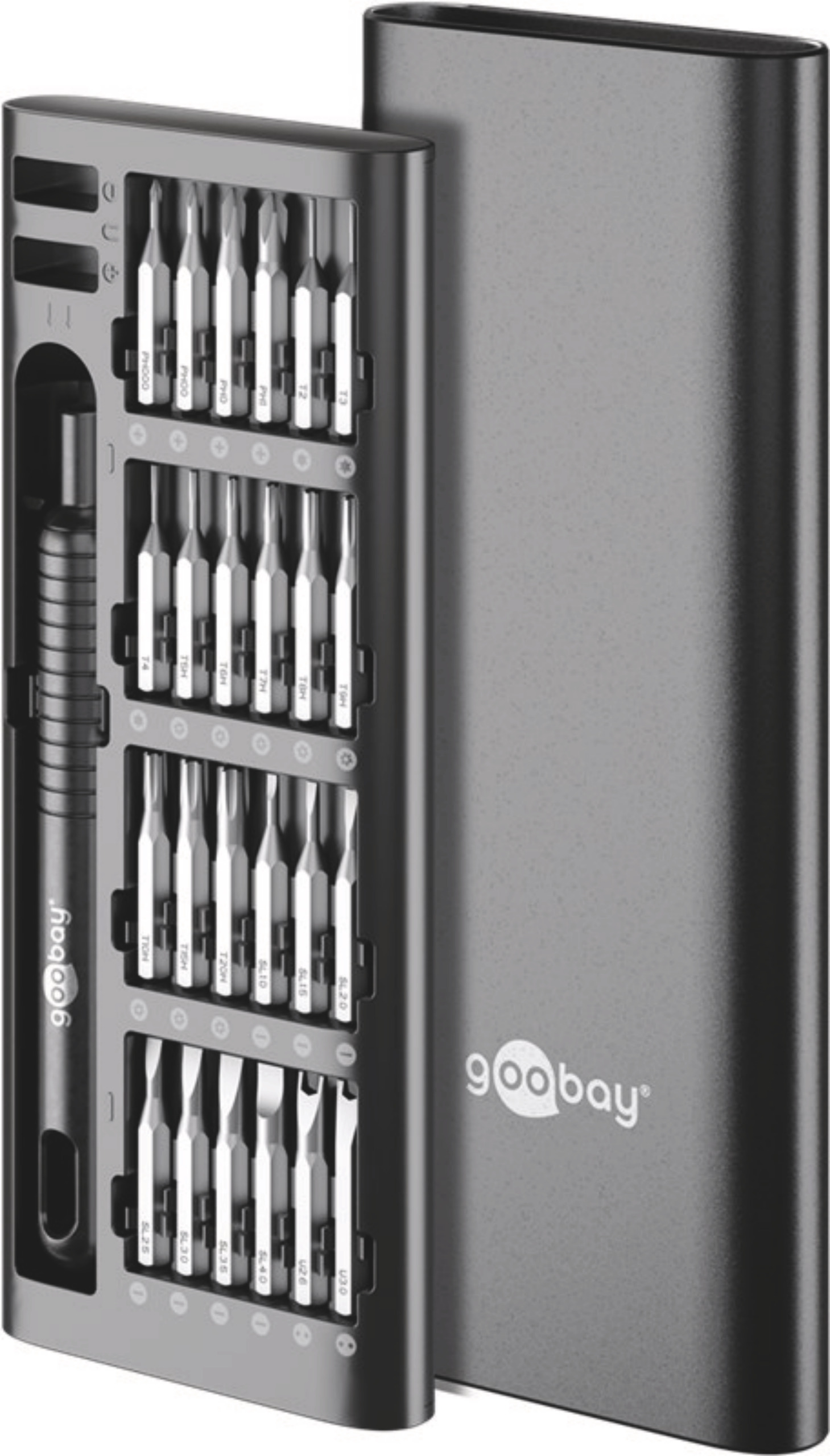 Tournevis avec jeu de 48 embouts de précision