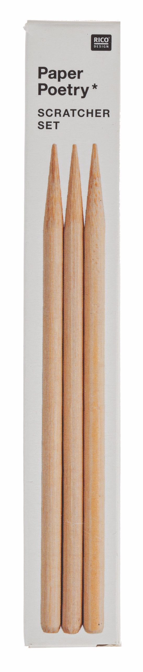 Holzkratzer inkl. Anspitzer, 4-teilig