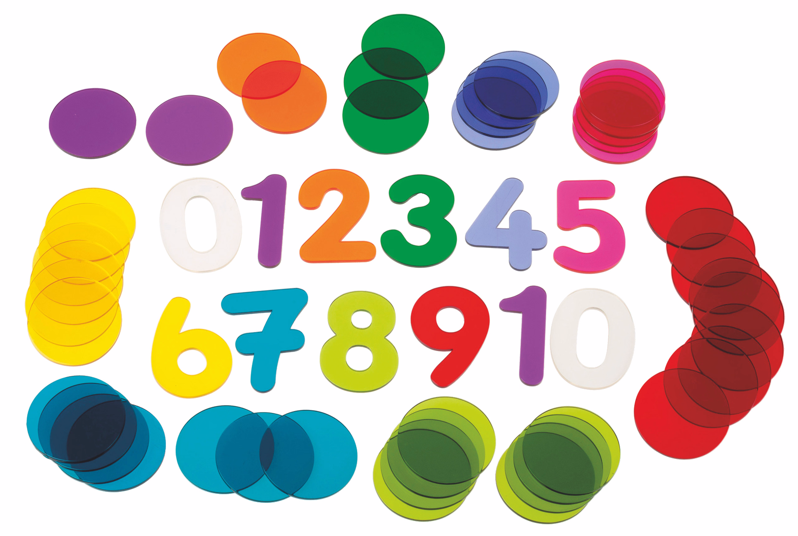 Números y multiplicaciones de metacrilato, 58 ud.