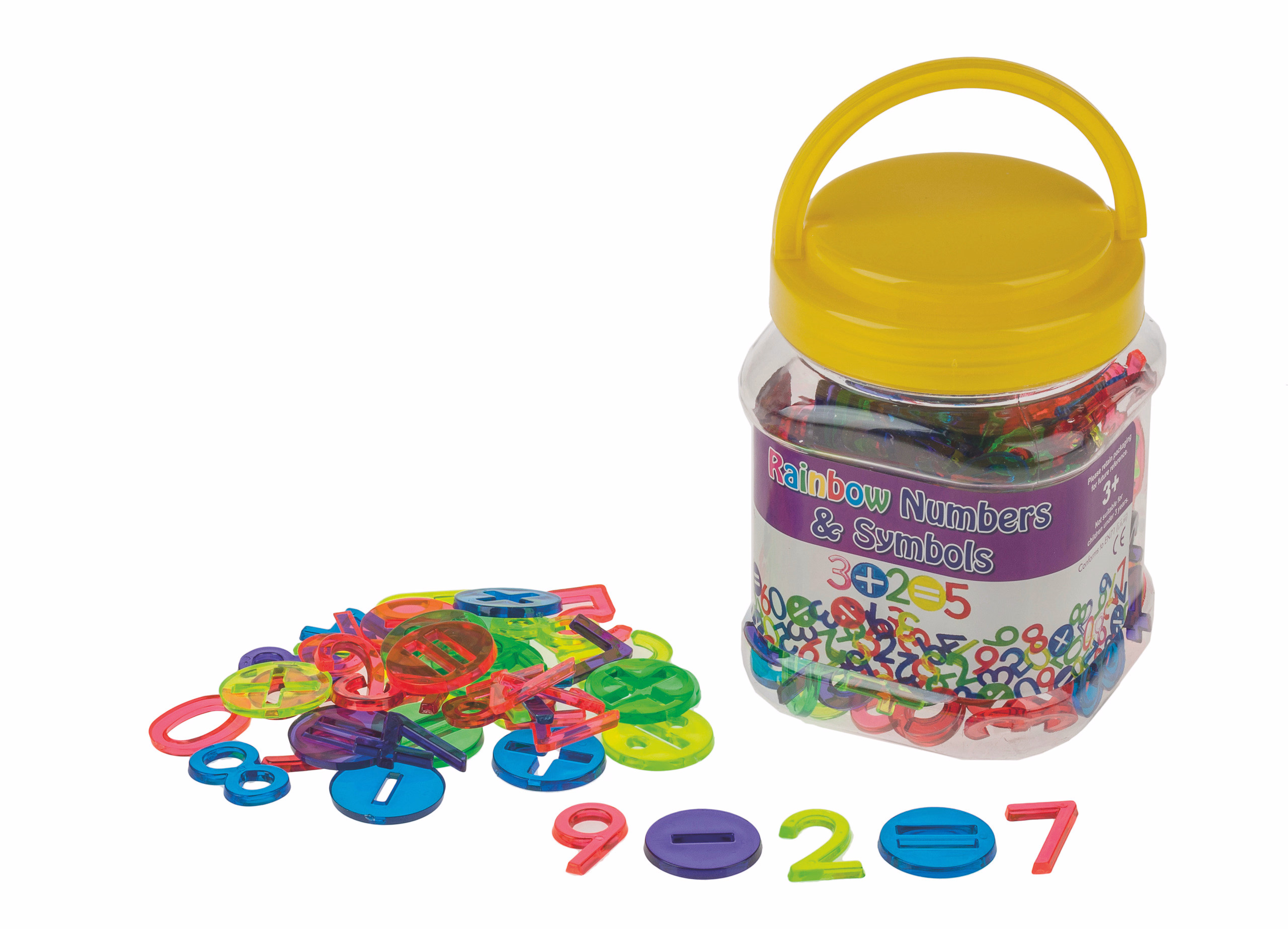 Kunststoff Zahlen und Symbole, 100er-Set