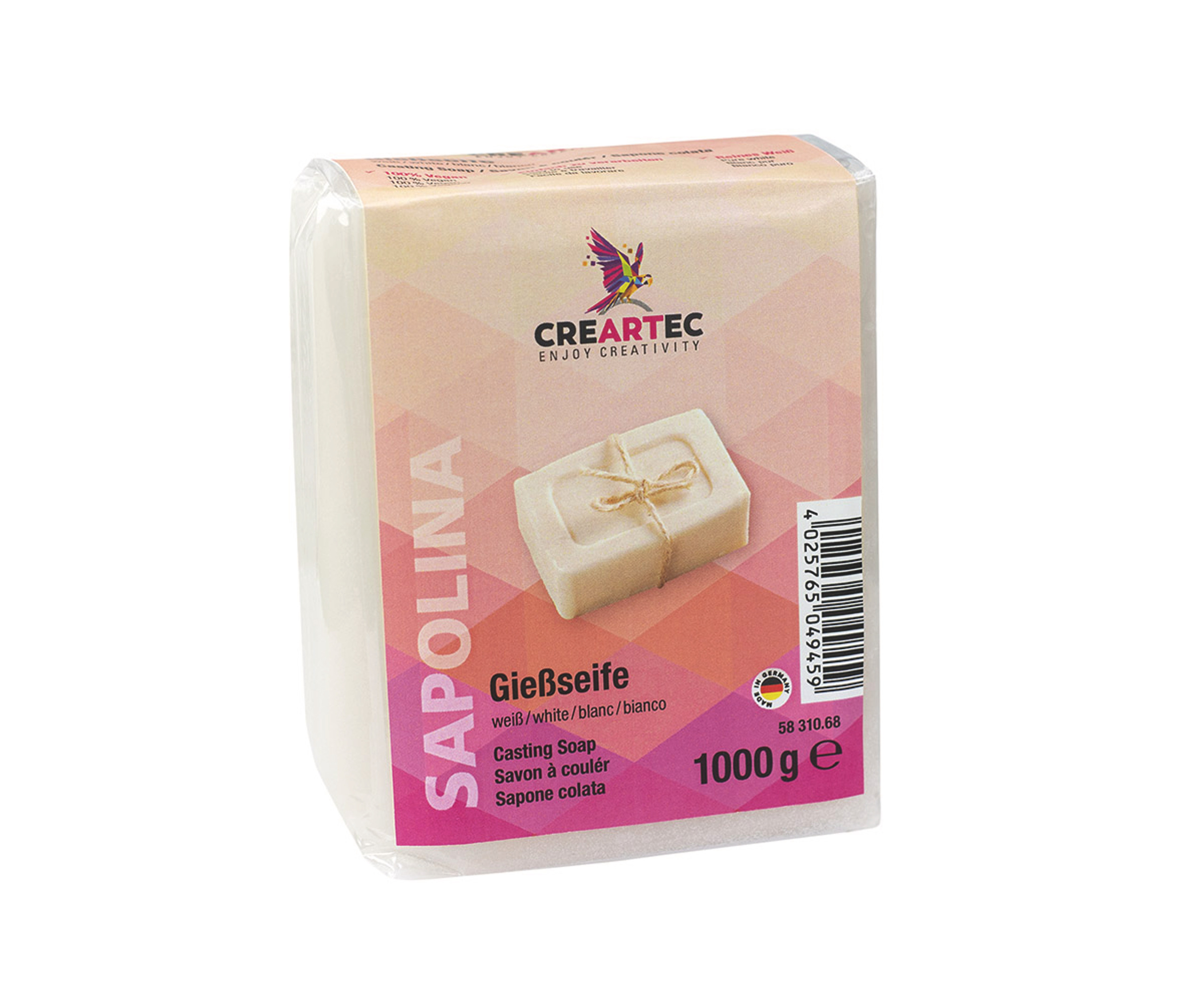 Gießseife, 1000 g weiß
