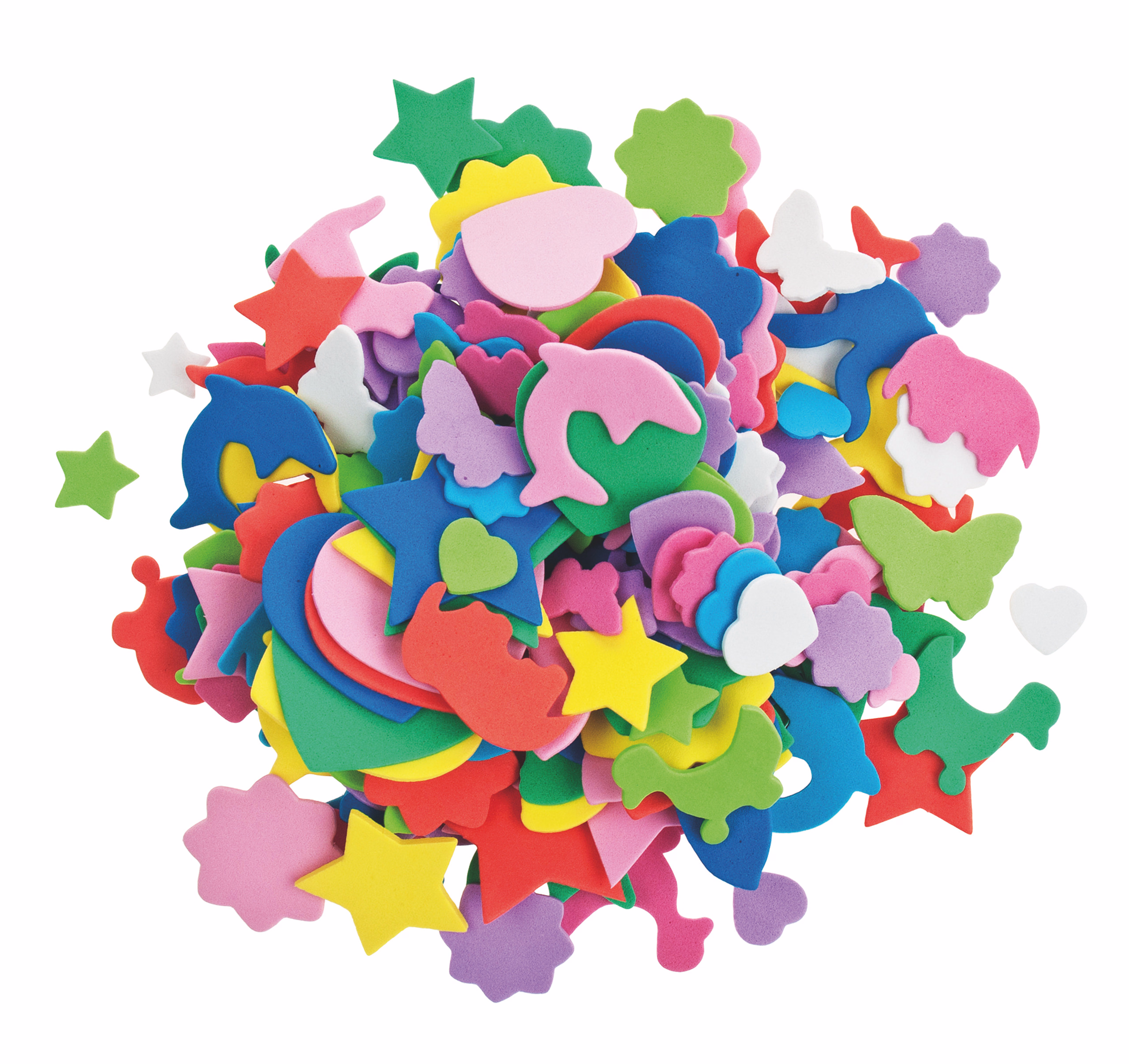 Moosgummi-Figuren, 250er-Set bunt