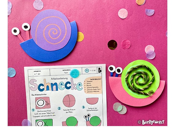 Schnecken basteln