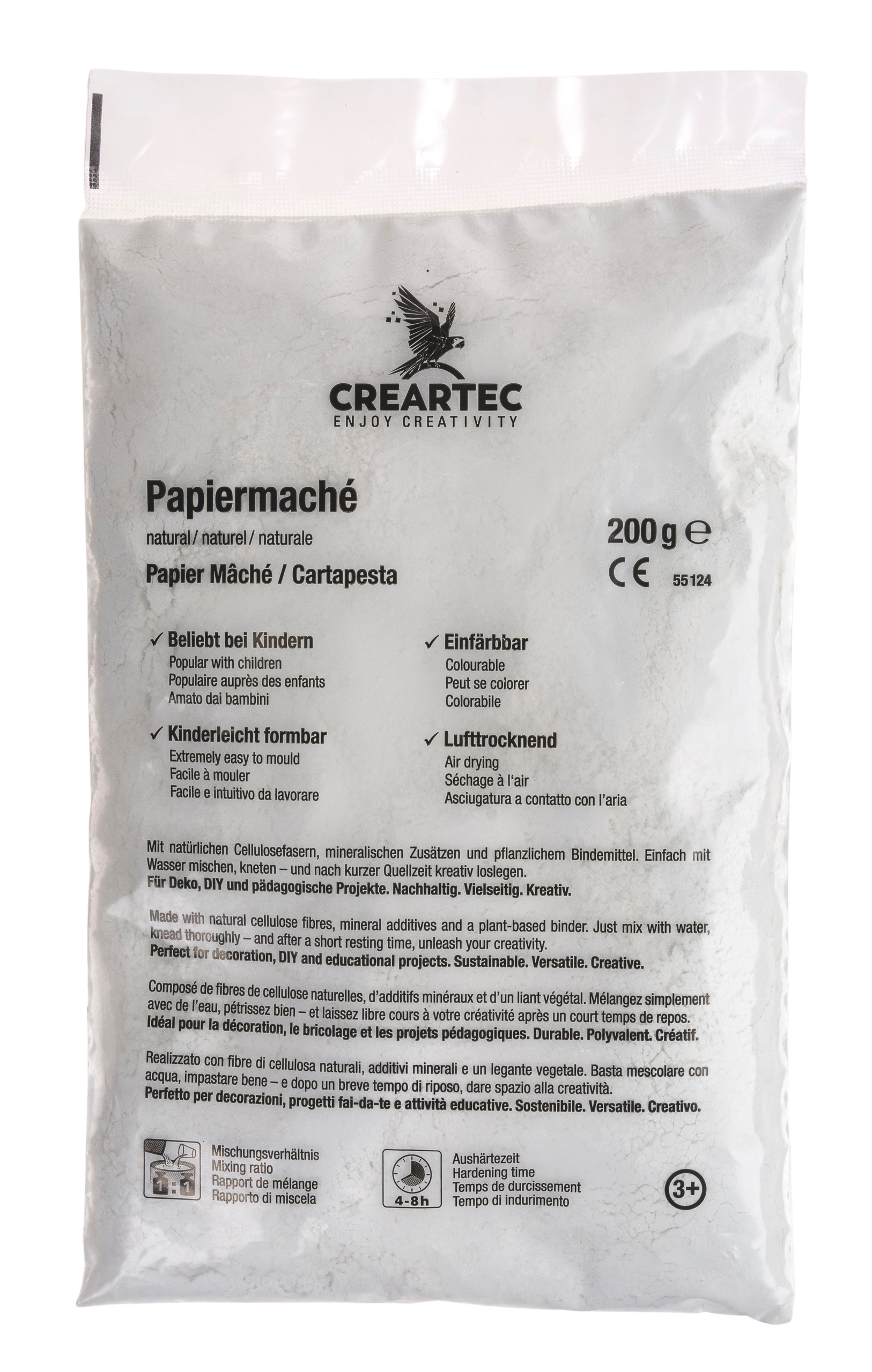 CREARTEC Papier mâché / papier mâché, 200 g