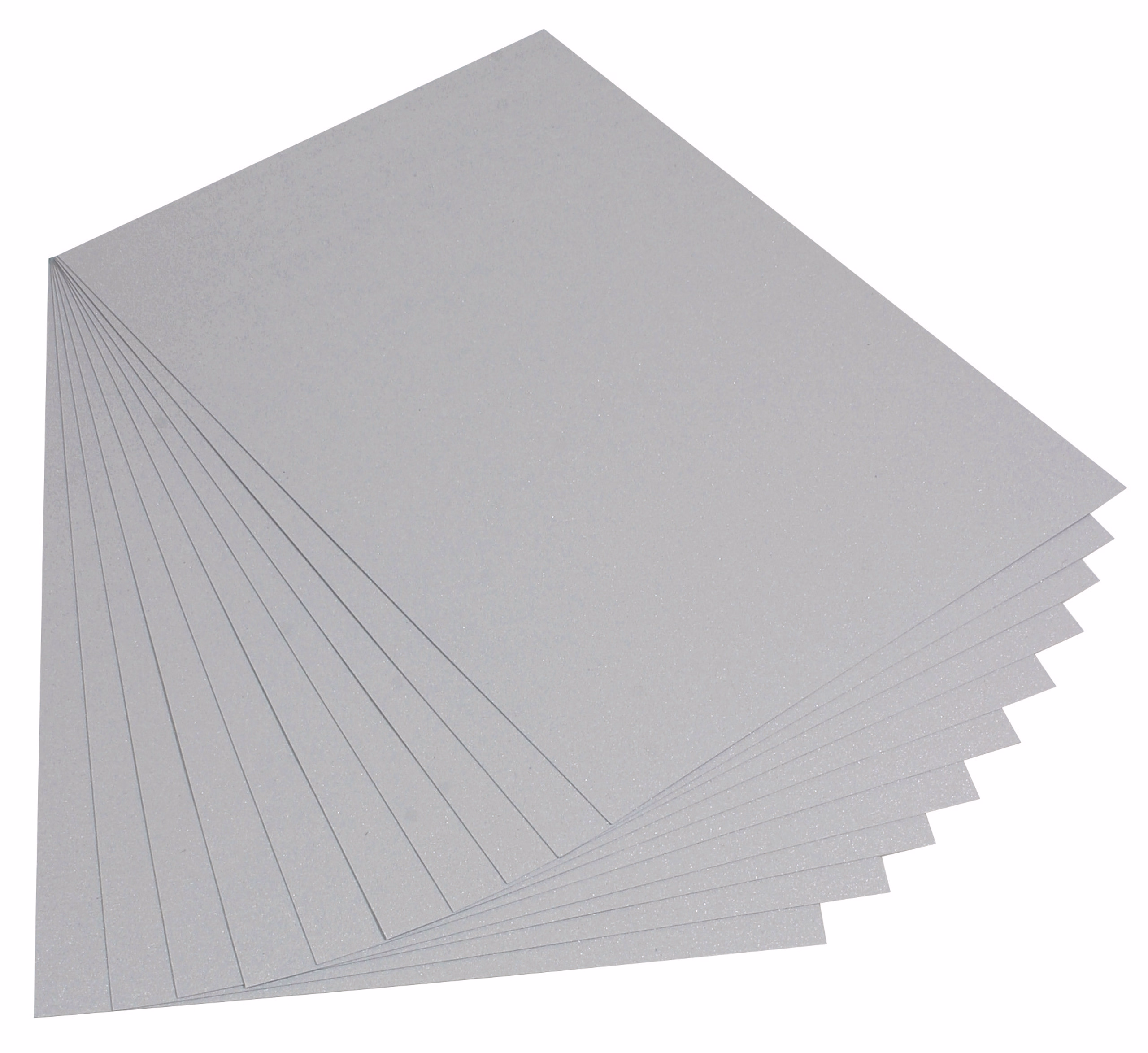 Papier cartonné, 10 feuilles argenté