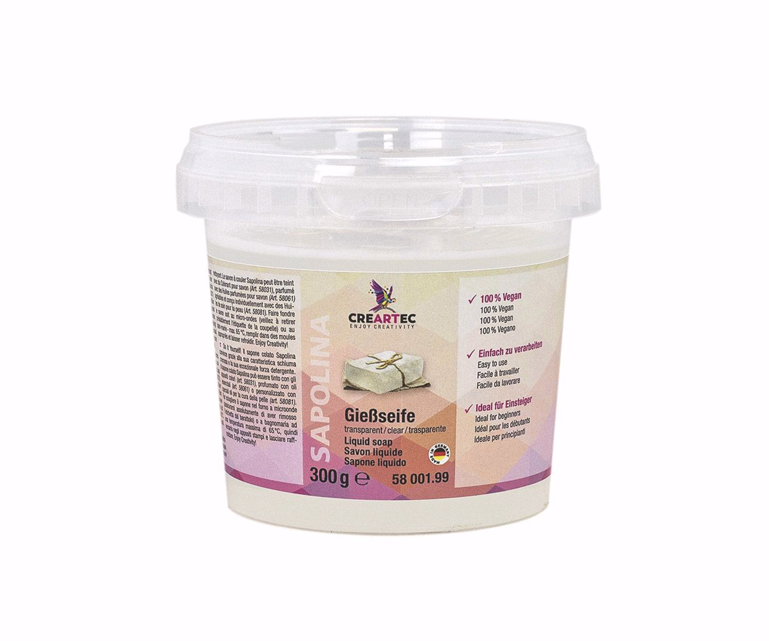 Savon à mouler, 300 g transparent