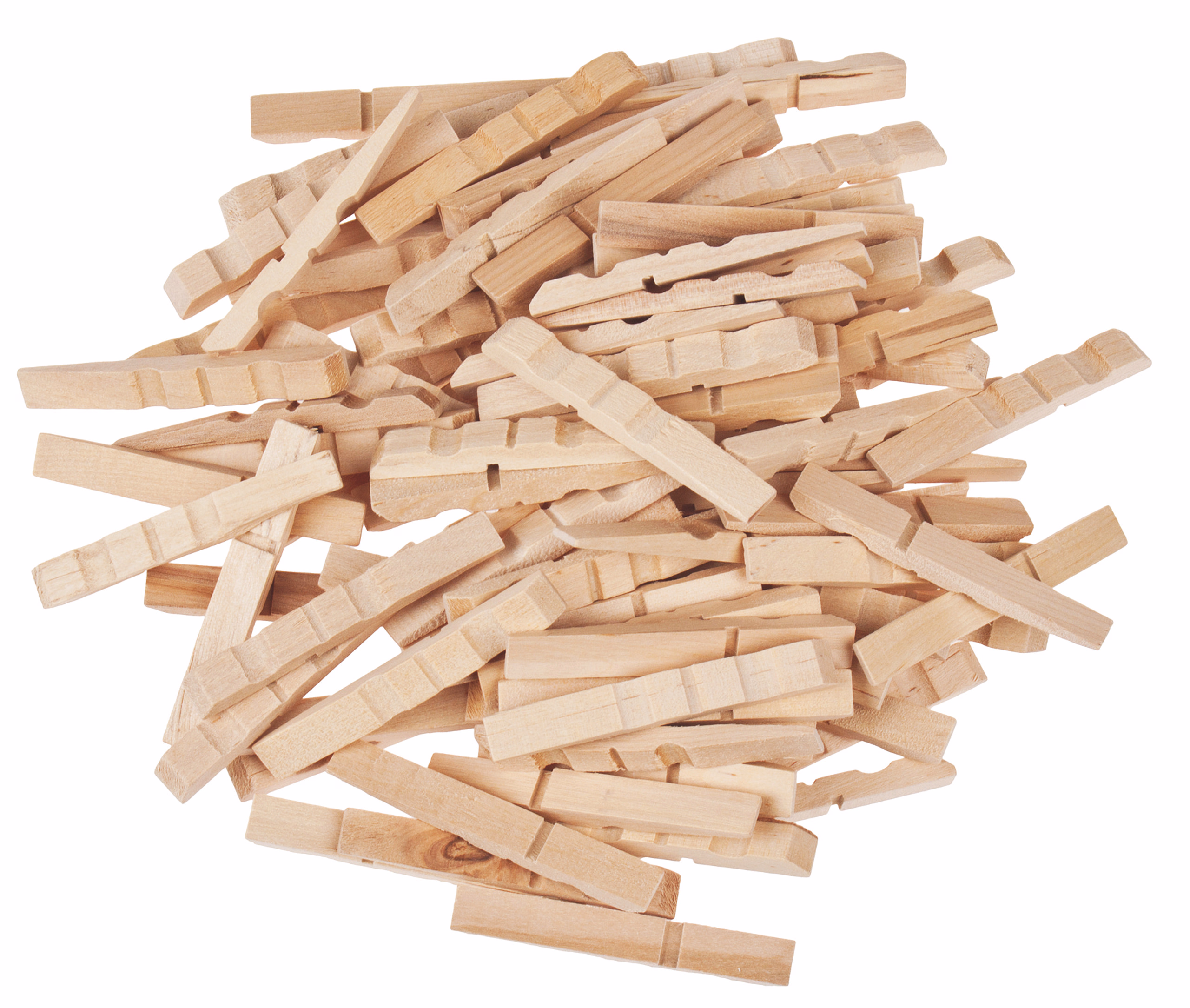 Wäscheklammerhälften Holz, 100 Stück natur (72 mm)