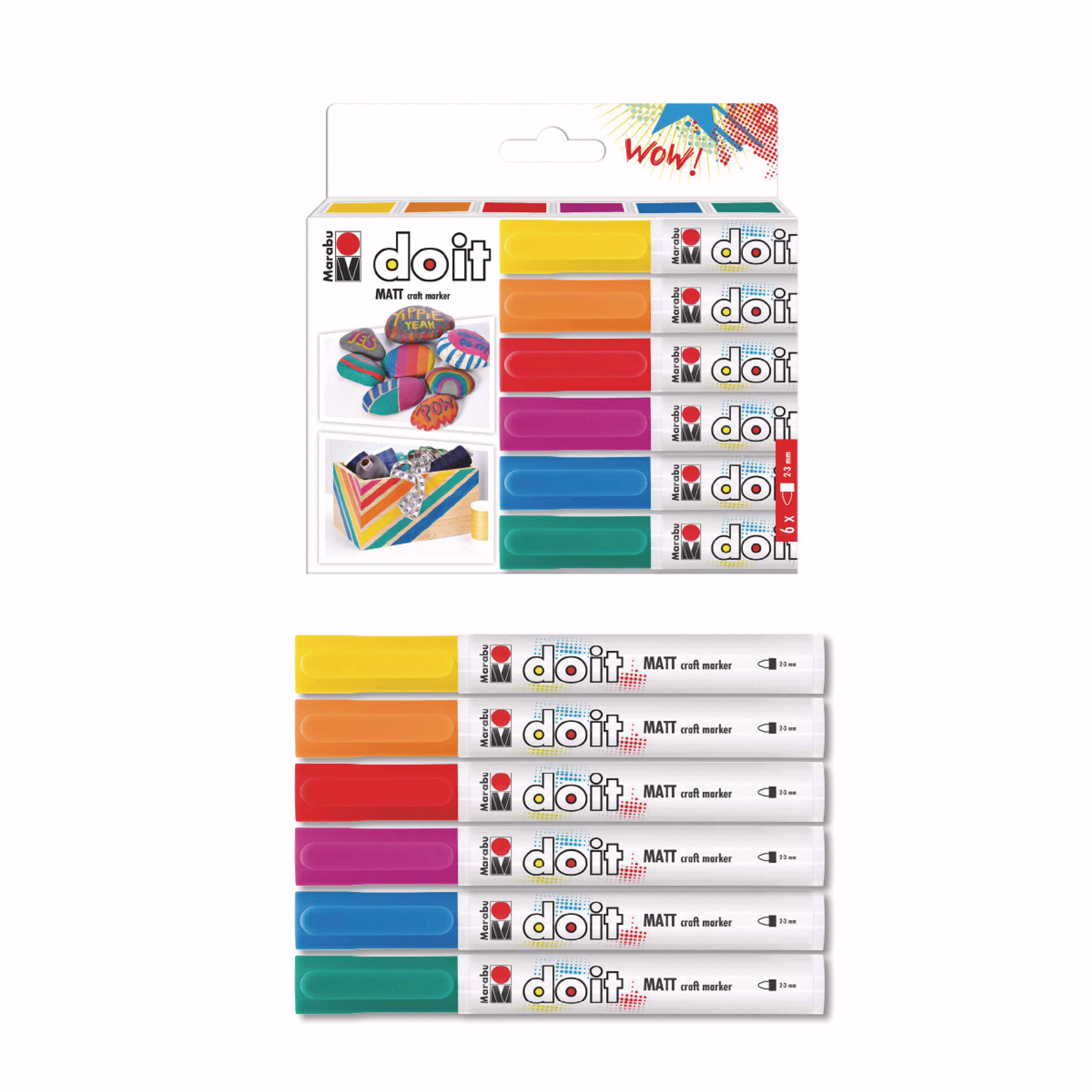 Marabu do it Craft Marker, 6er-Set bunt
