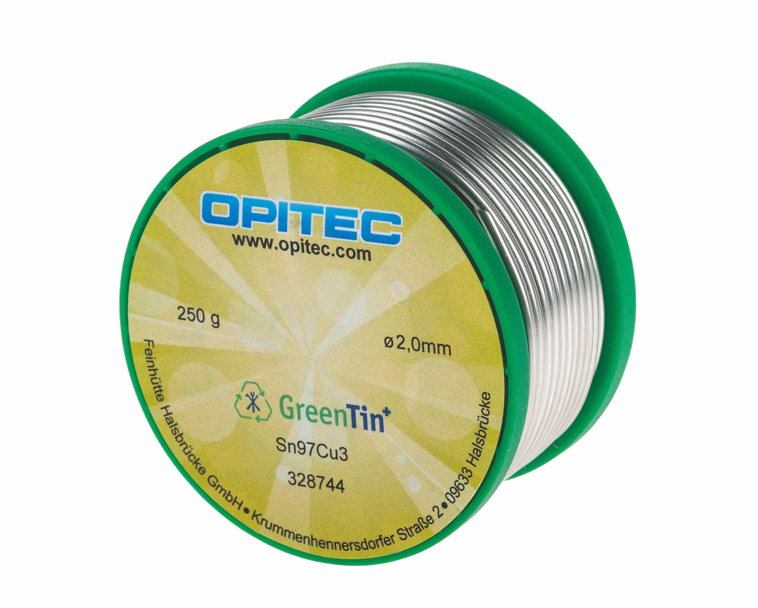 OPITEC Elektroniklot, Sn97Cu3, 2 mm, 250 g Spule