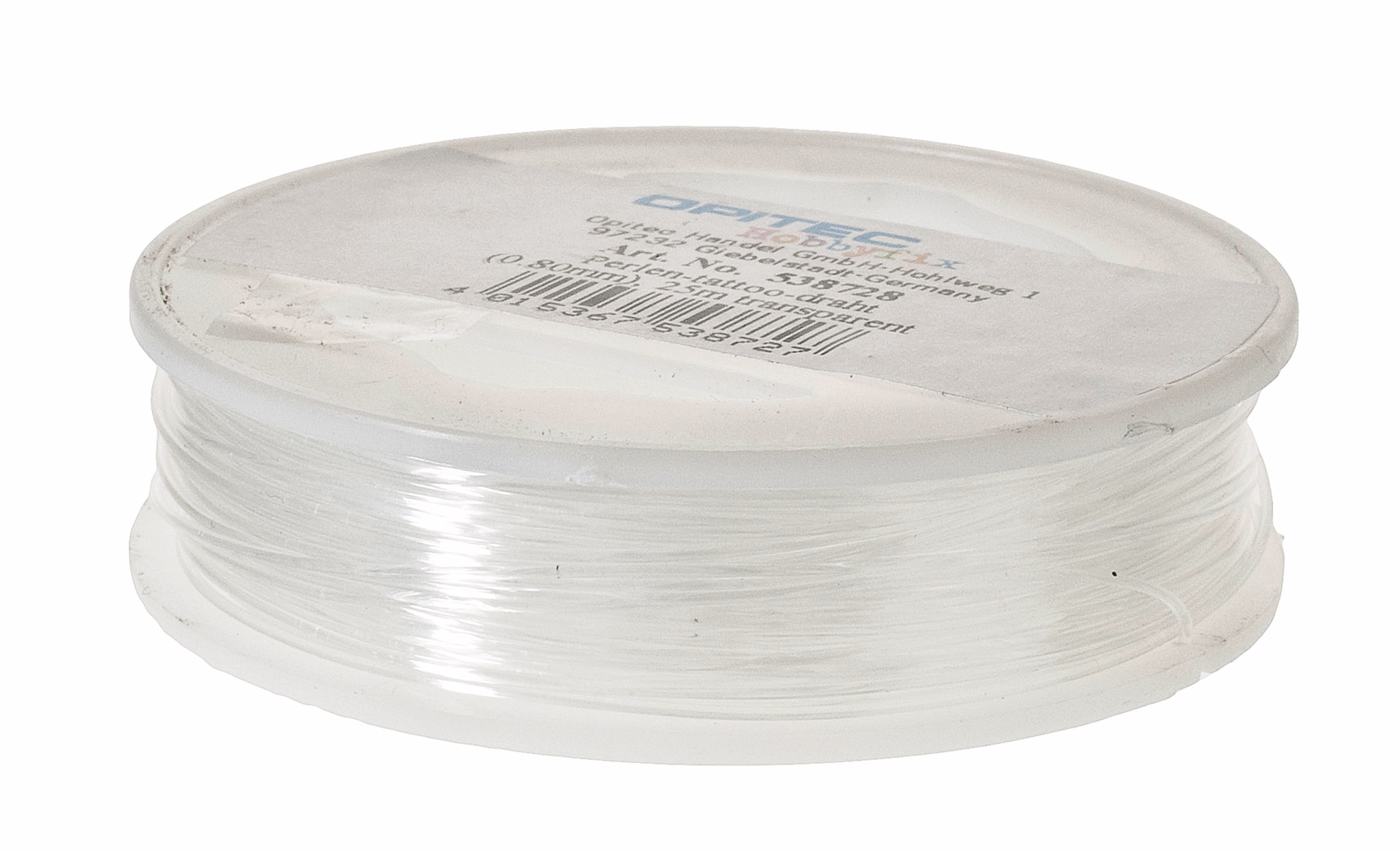 Perlenfaden (0,80 mm), 25 m transparent