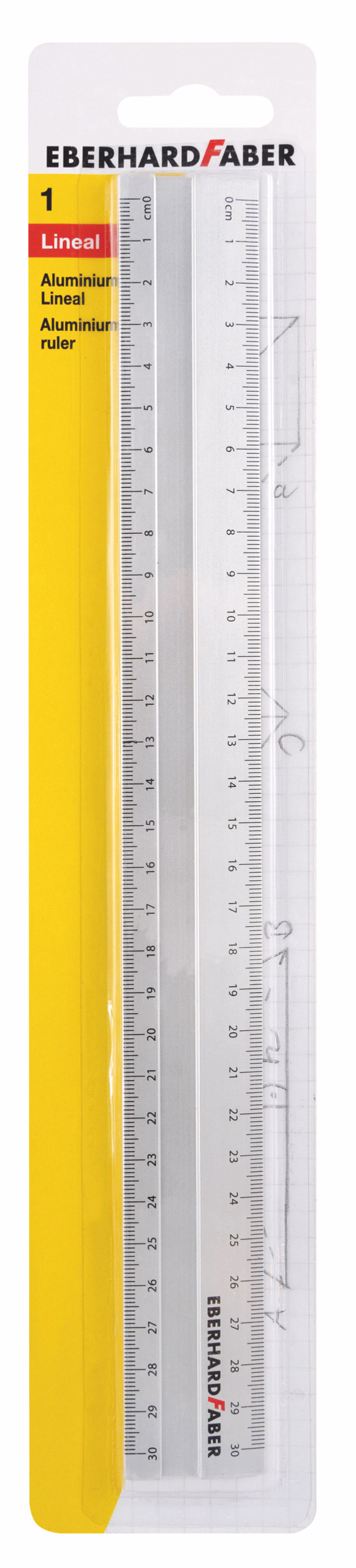 Eberhard Faber Aluminiumlineal, 30 cm
