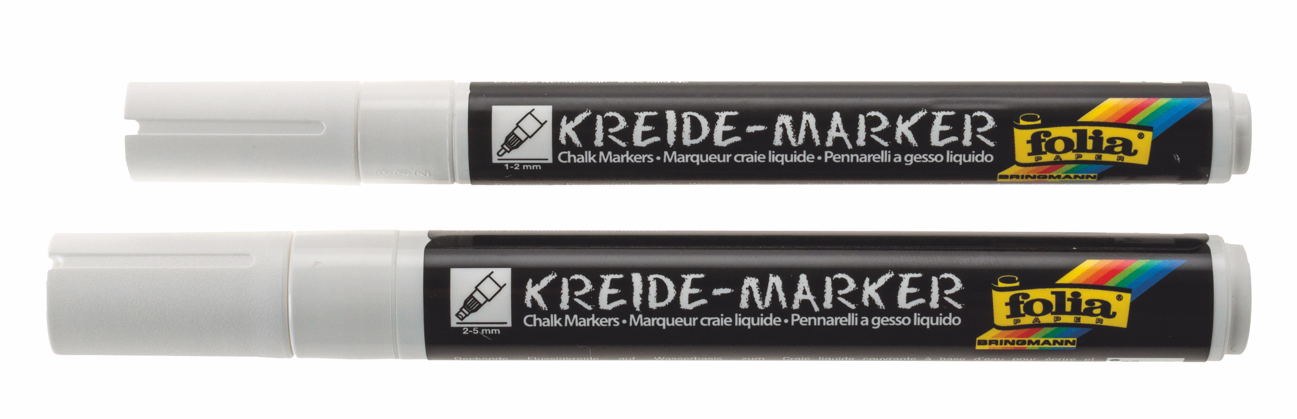 Marqueurs de craies, set de 2 pièces (1-2mm/2-5mm)