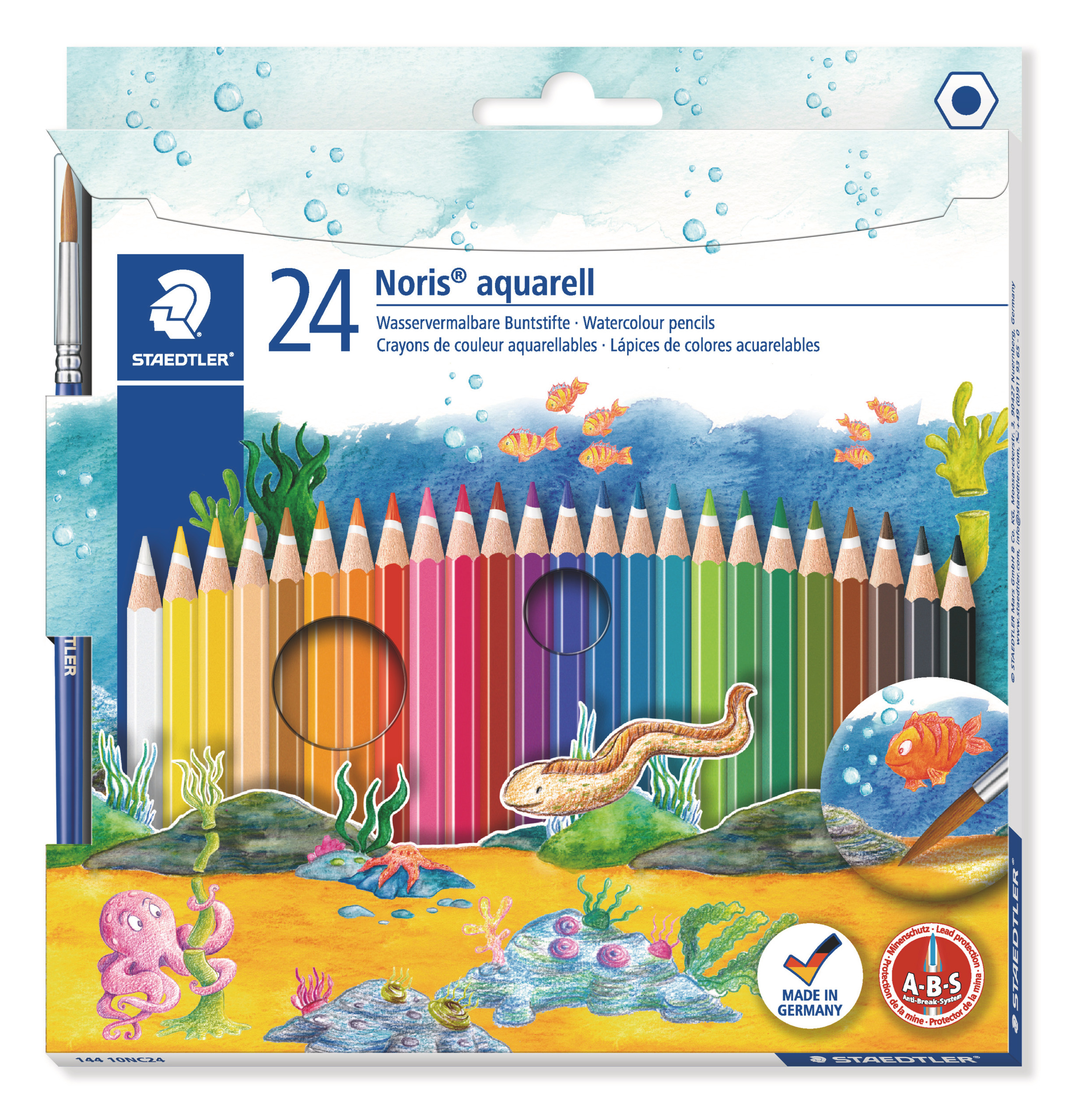 STAEDLTER® Noris® Aquarell Buntstifte Set + 1 Pinsel