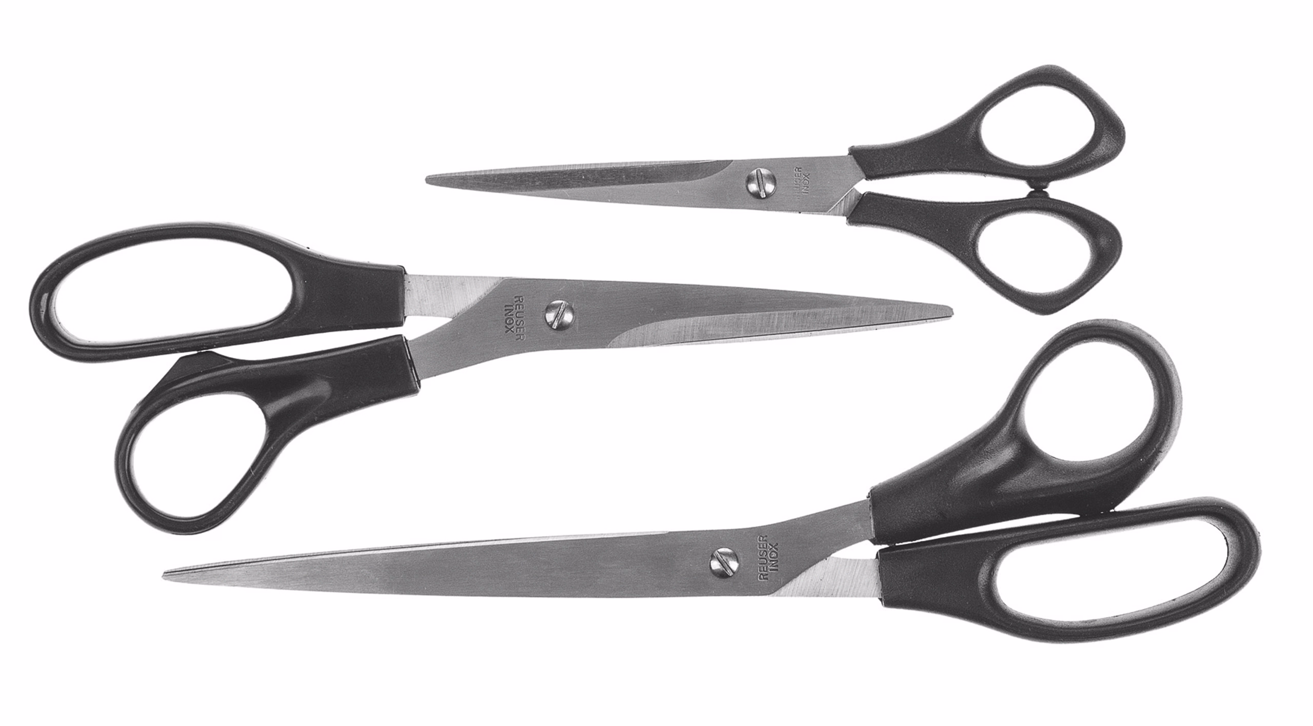 Forbici per carta, set da 3 (160/210/250 mm)