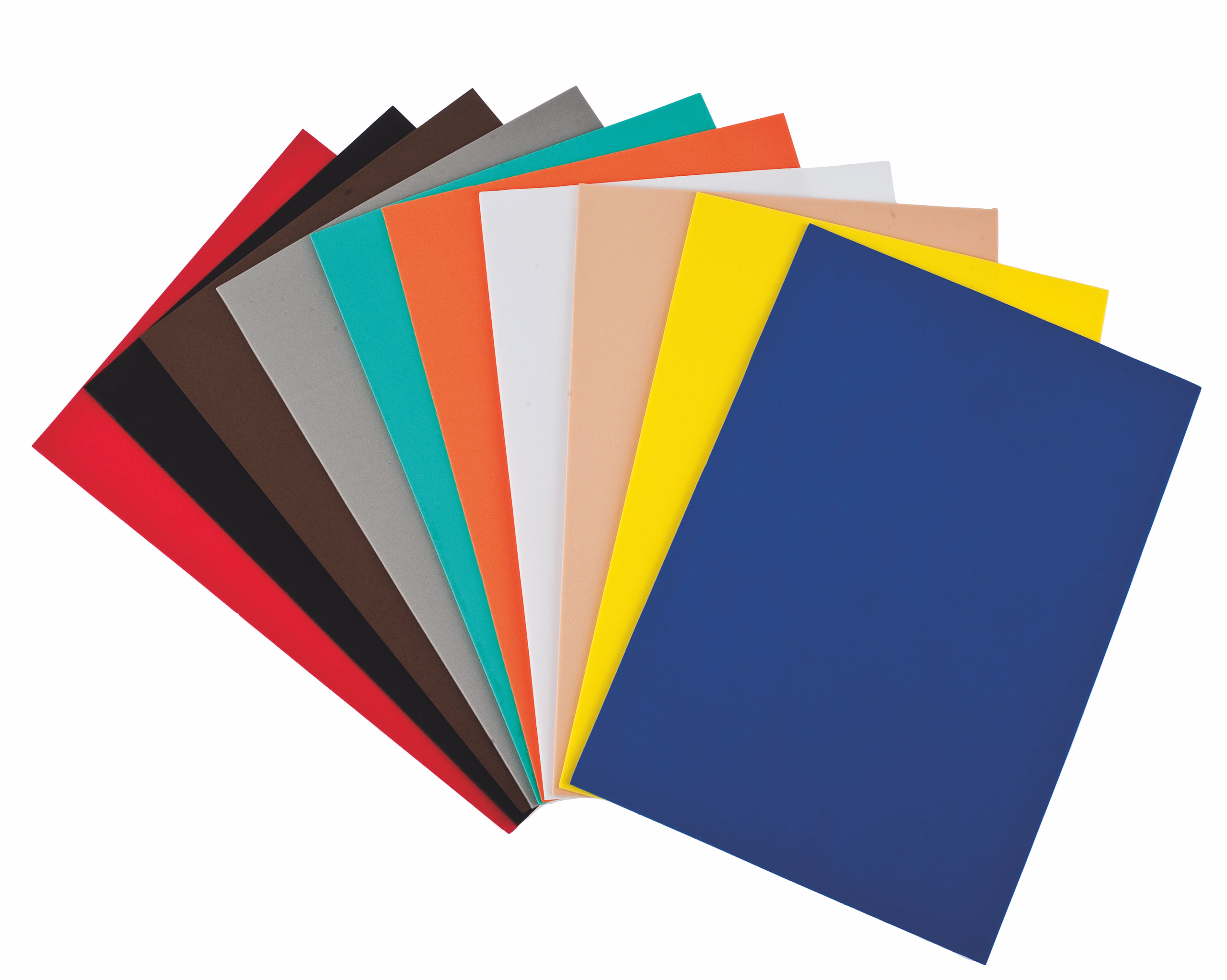 Moosgummi Set, 10 Platten bunt ( 20 x 29 cm)