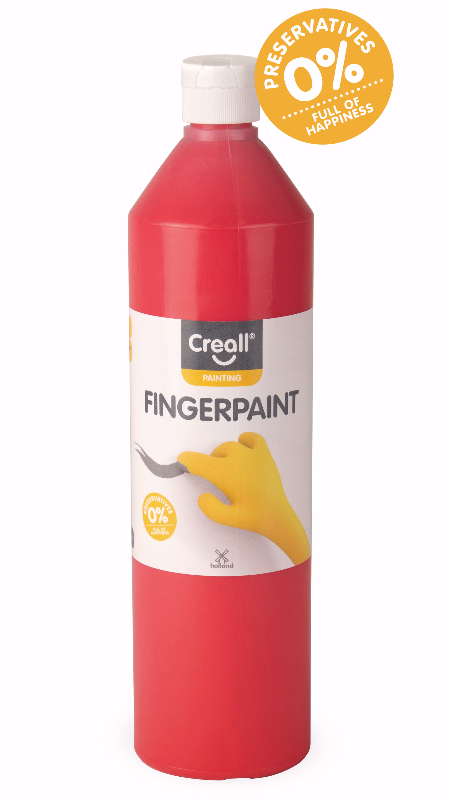 Pintura para dedos Creall, 750 ml, rojo