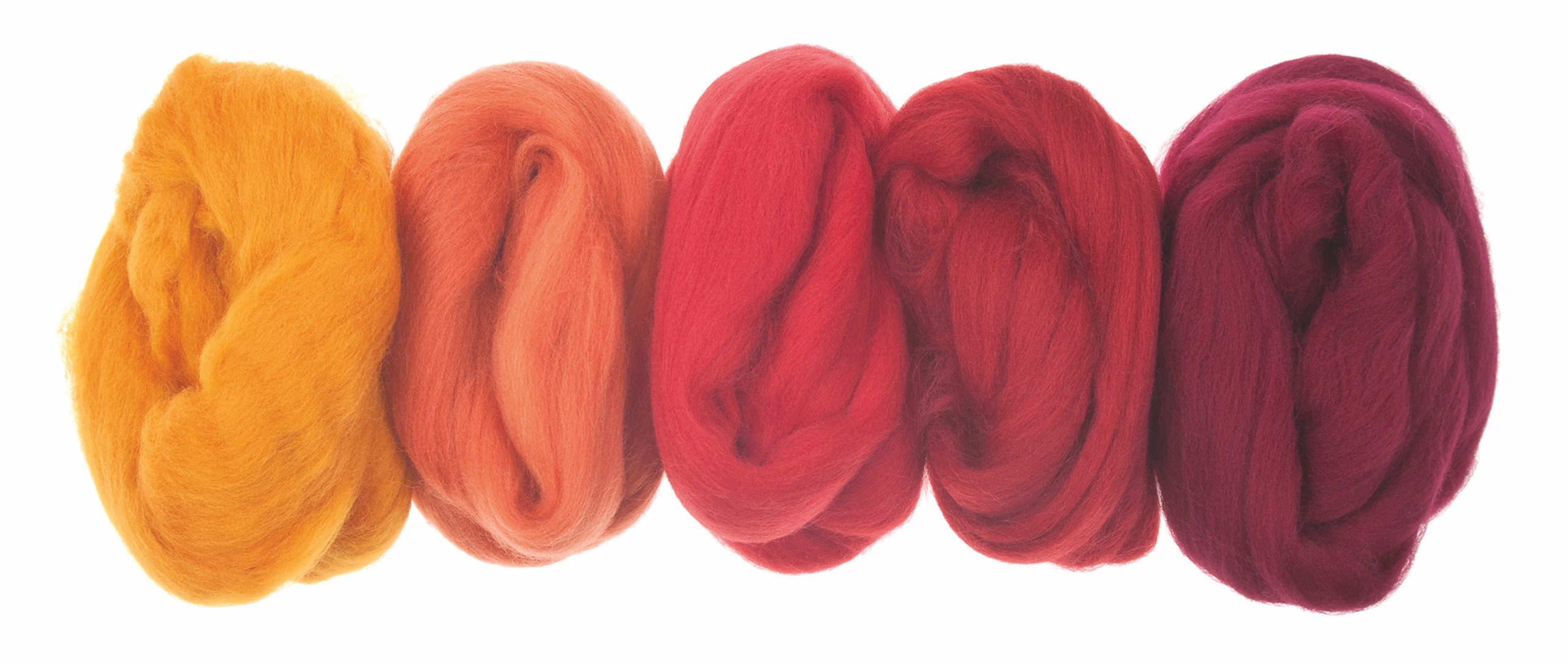 Tops di lana merino, 5 colori, tonalità rosso