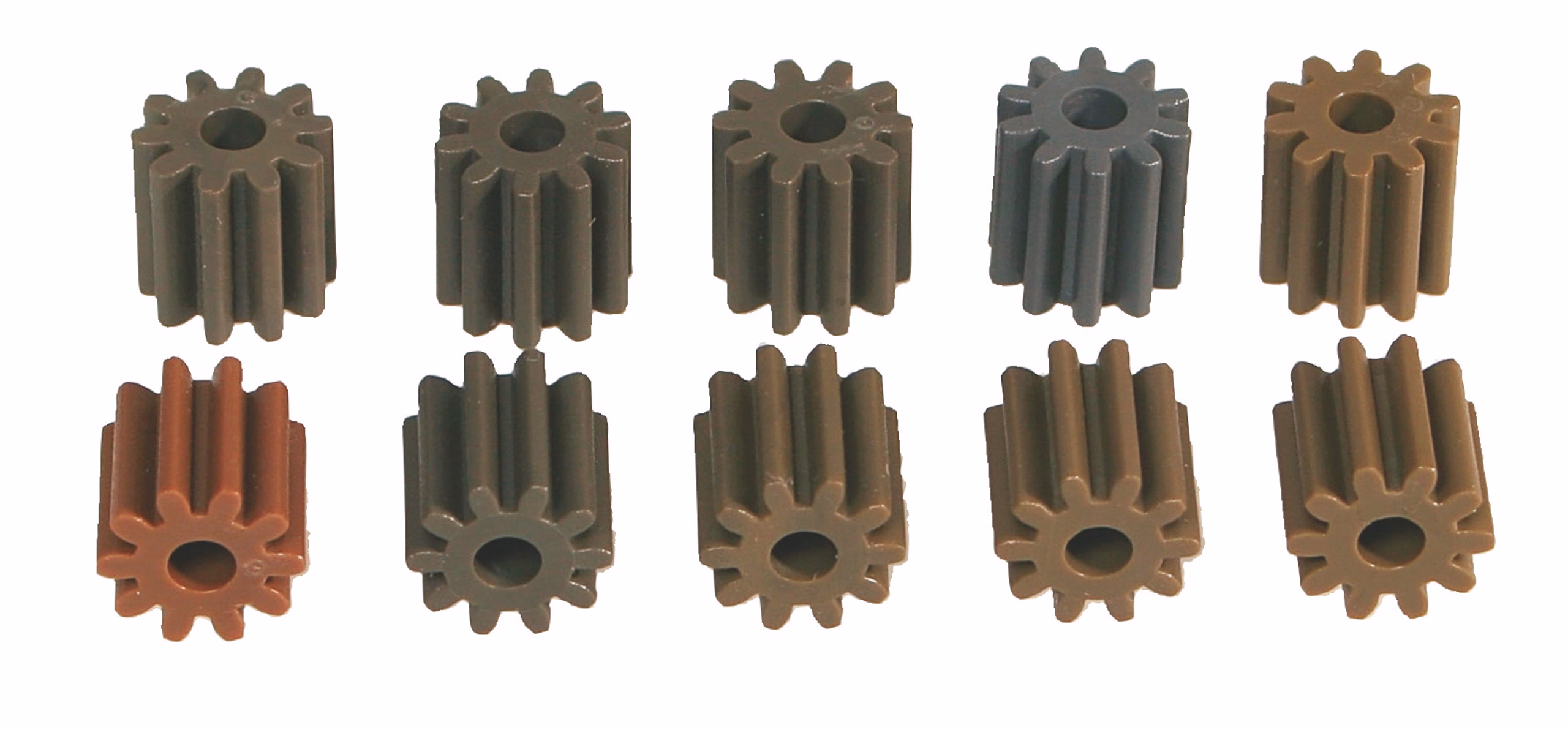 Piñones dentados (perf. ø 1,9 mm), 10 ud.