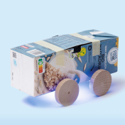 Milchtütenauto mit Beleuchtung