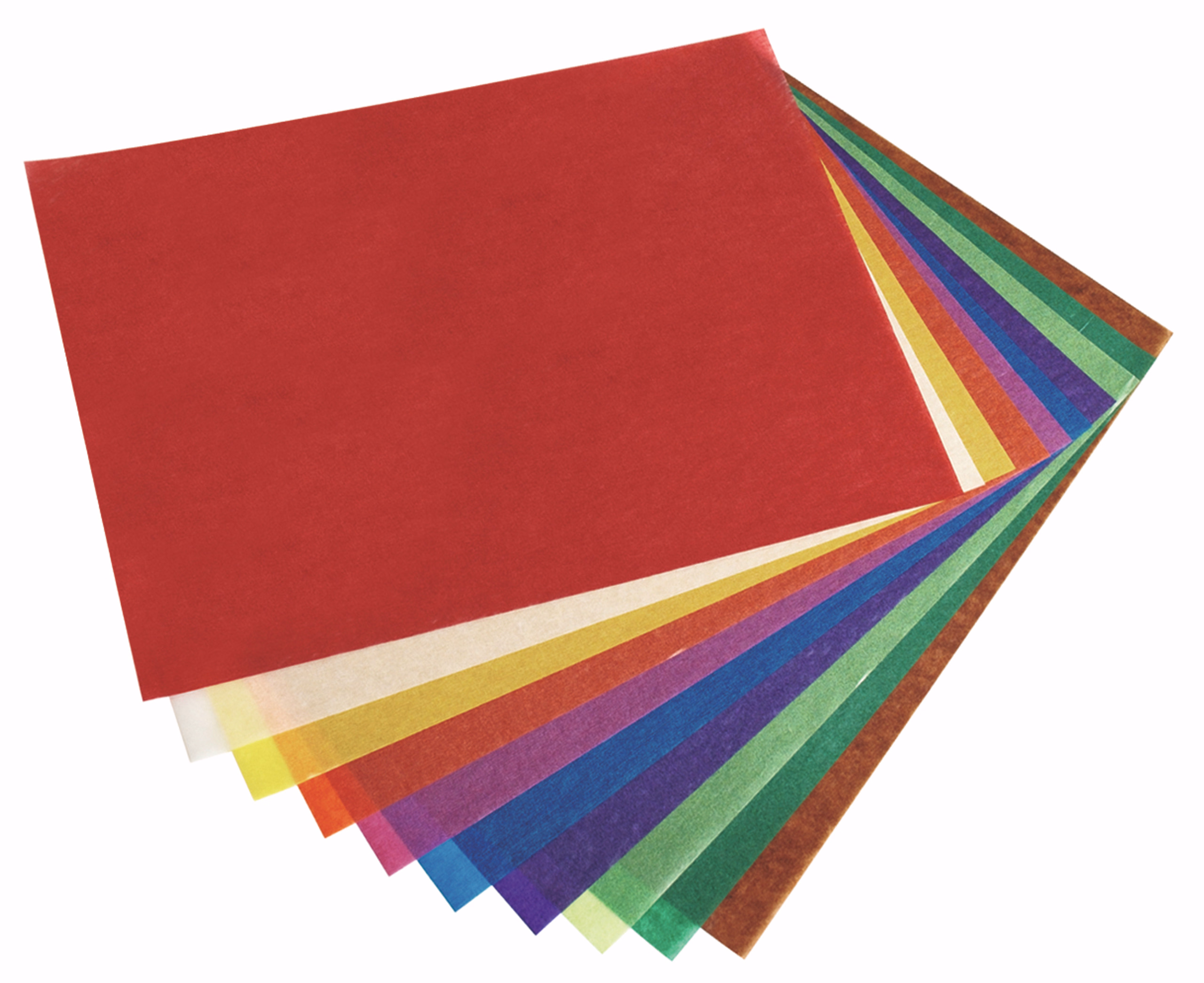 Transparentpapier, 10 Blatt farbig sort. (20x30cm)