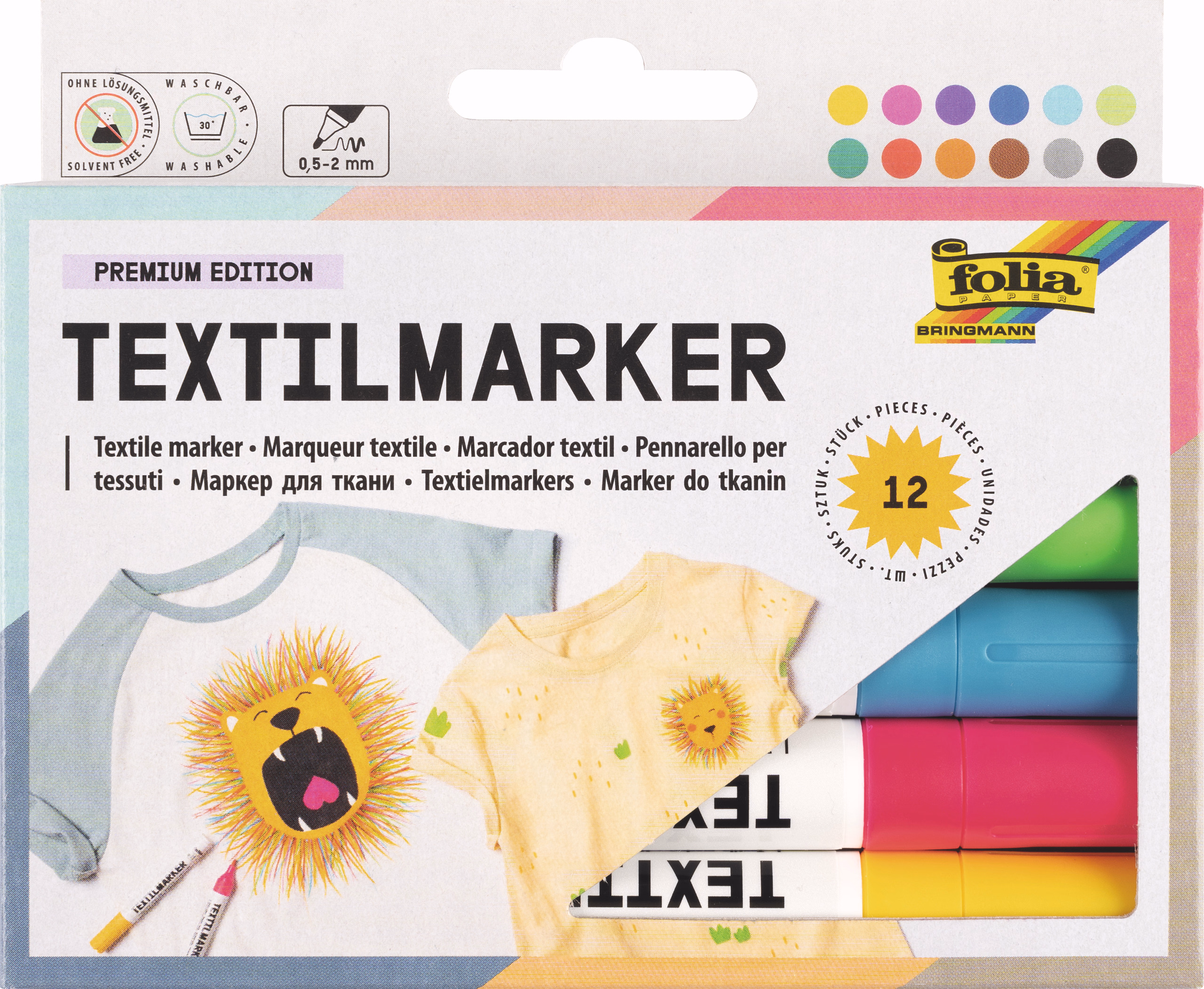 Textilmaler, 12er-Set