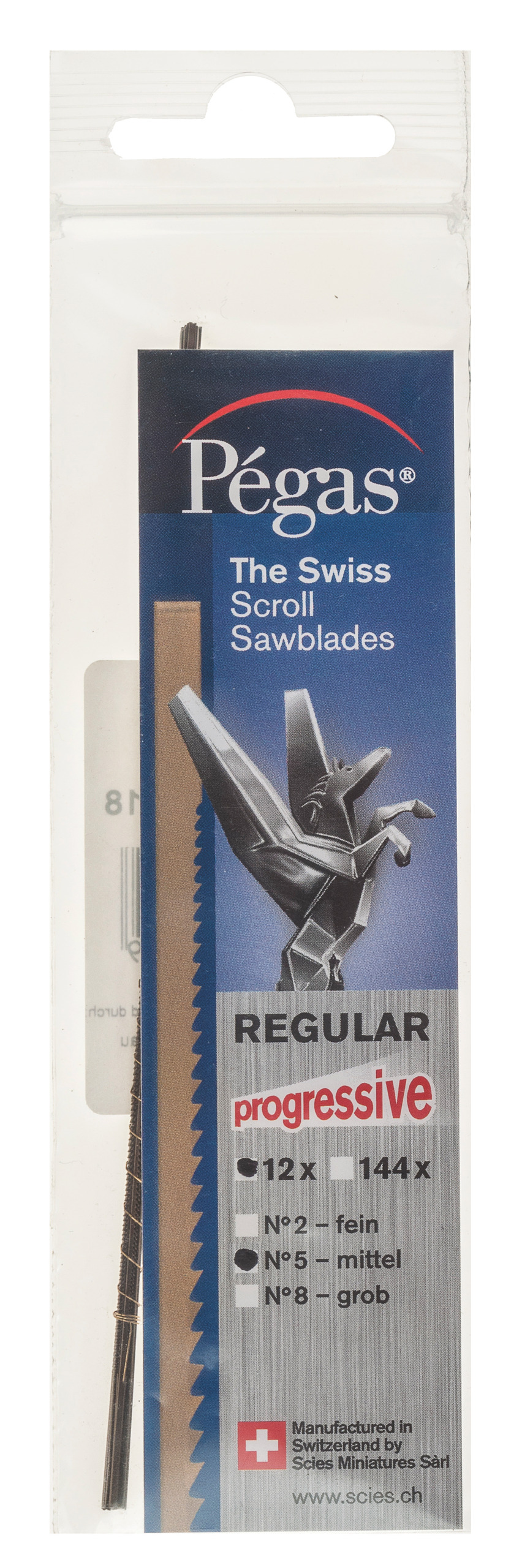 Pégas® Regular Progressive - Lames de scie à chantourner Gr. 5, 144 pièces