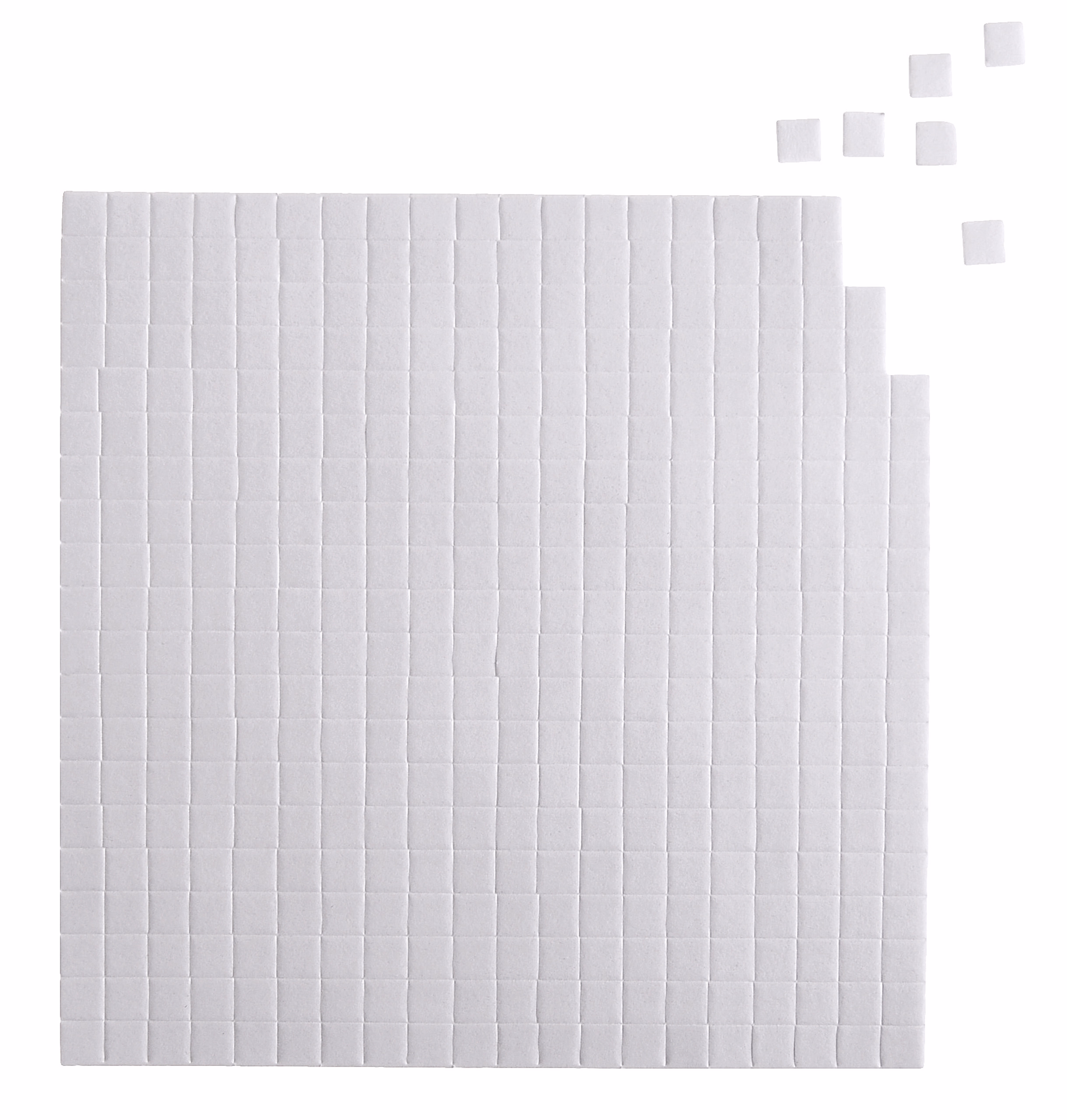 Carrés double-face 3D, env. 5 x 5 x 2 mm