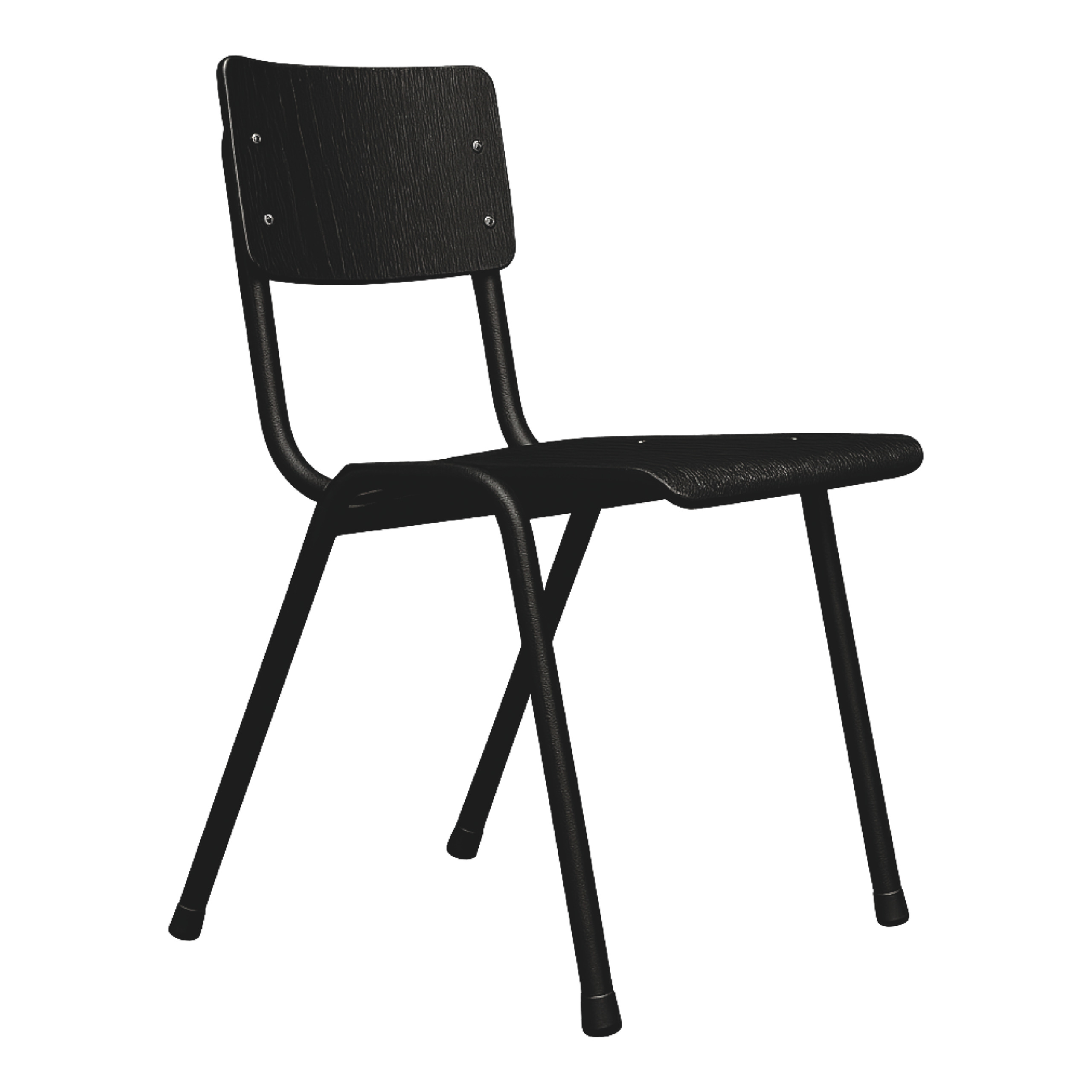 Kantinestoel 3394- brede zitting – houten zitting en rug - stapelbaar
