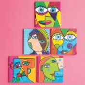 Pintar caras sobre lienzo