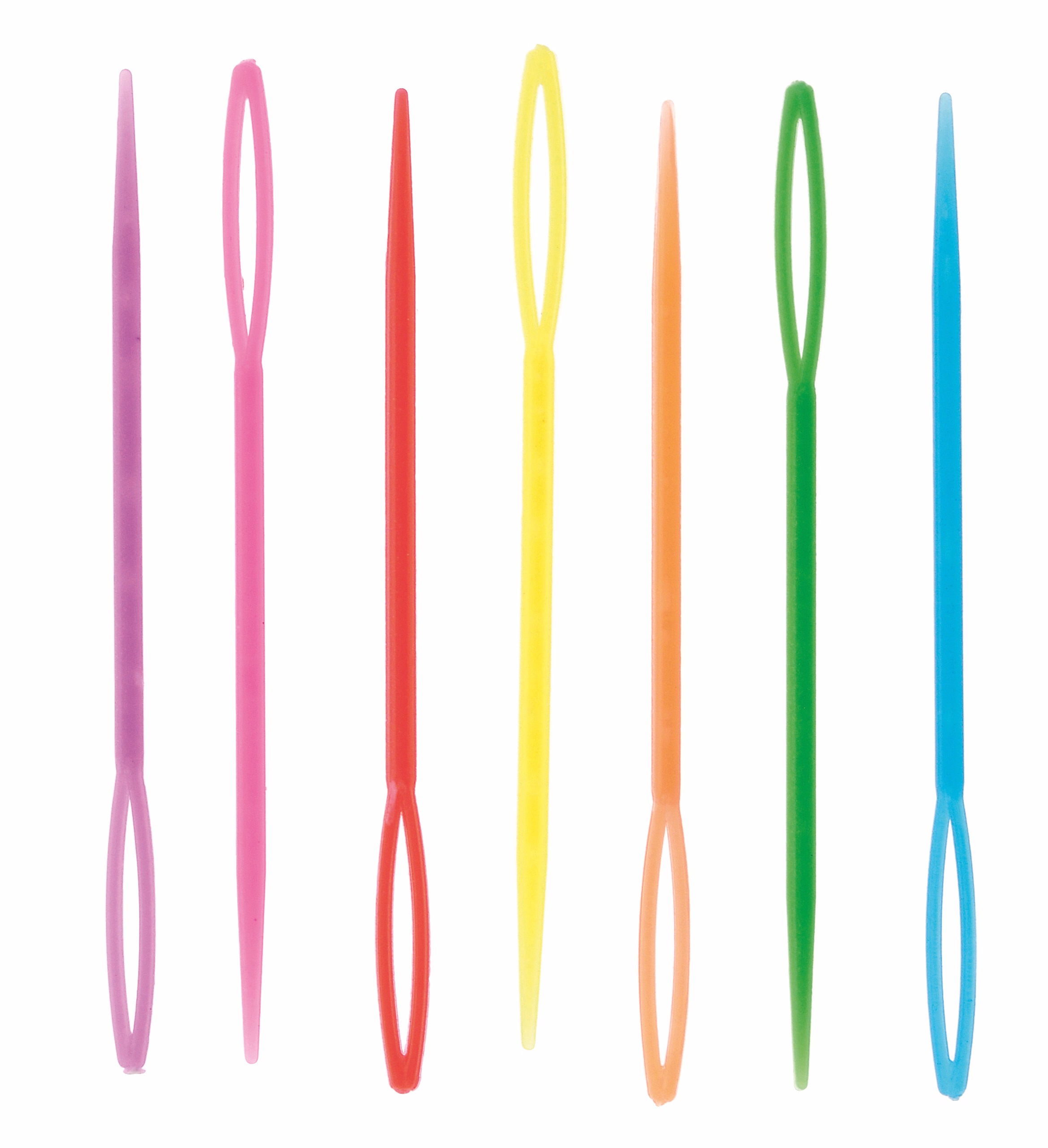 Sticknadeln aus Kunststoff, 32er-Set farbig sort.