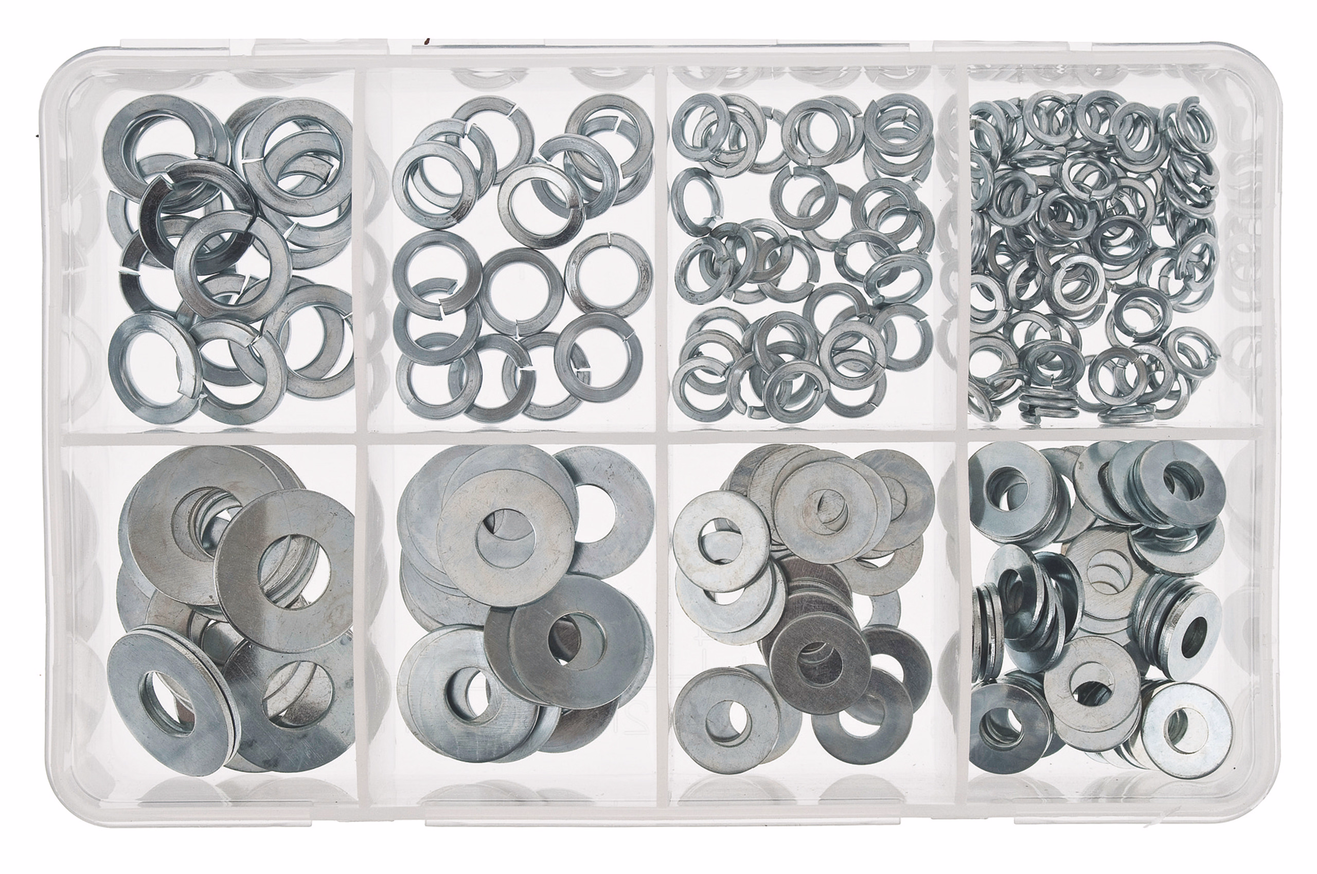 Unterlegscheiben/Federring-Sortiment, 250-teilig