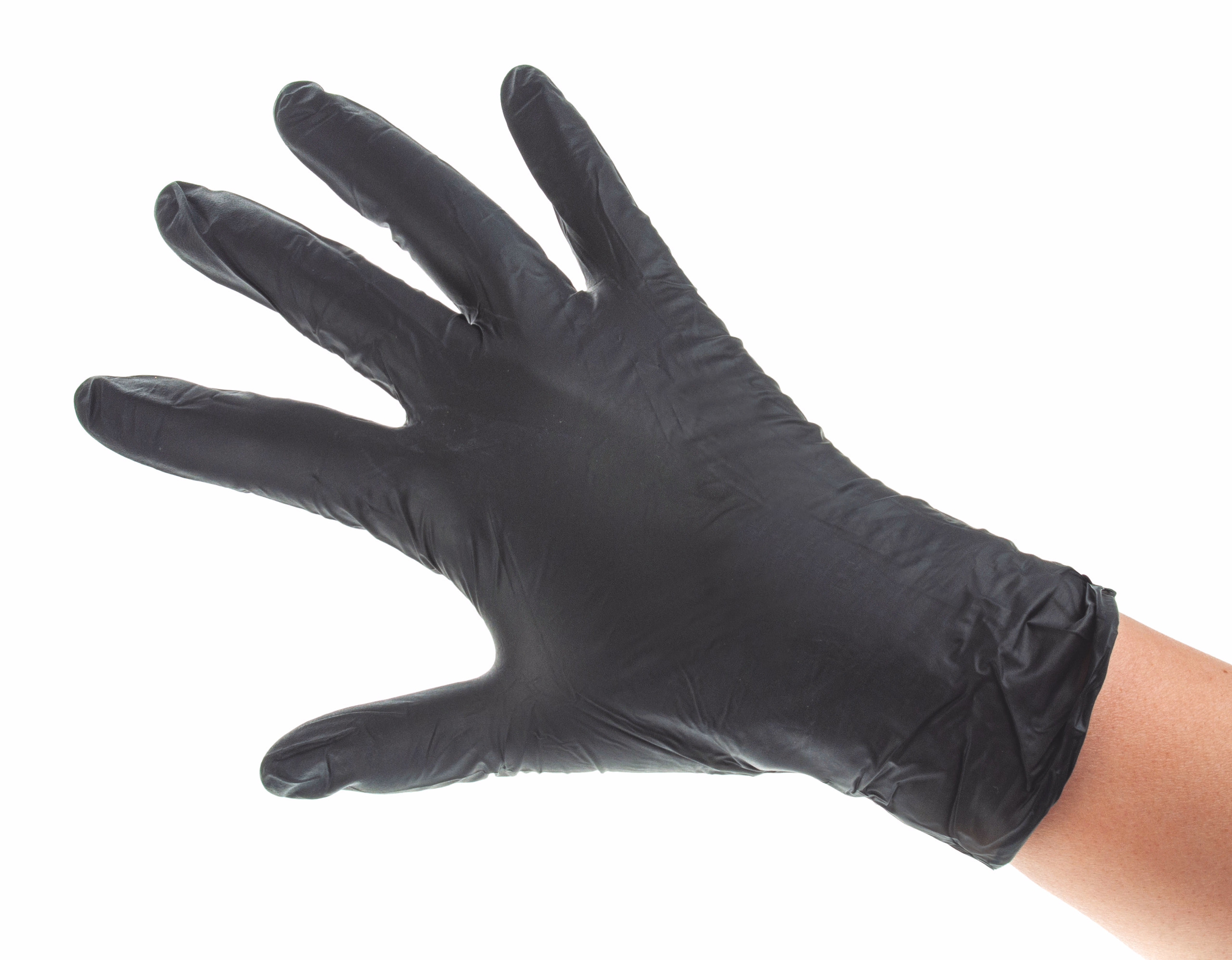 Nitril wegwerphandschoenen zwart maat M, 100 stuks