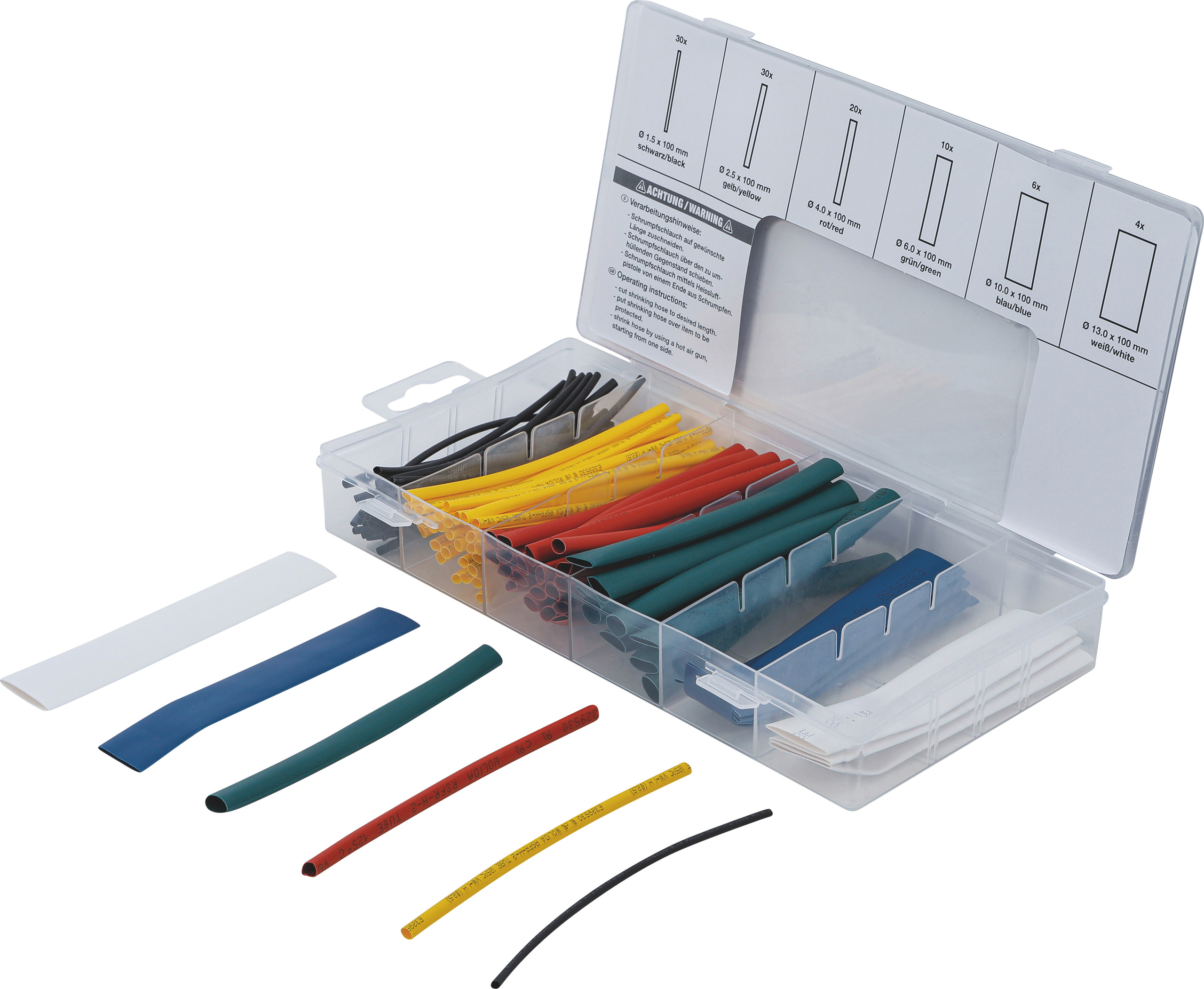 Assortimento di tubi a restringimento, 100 pezzi