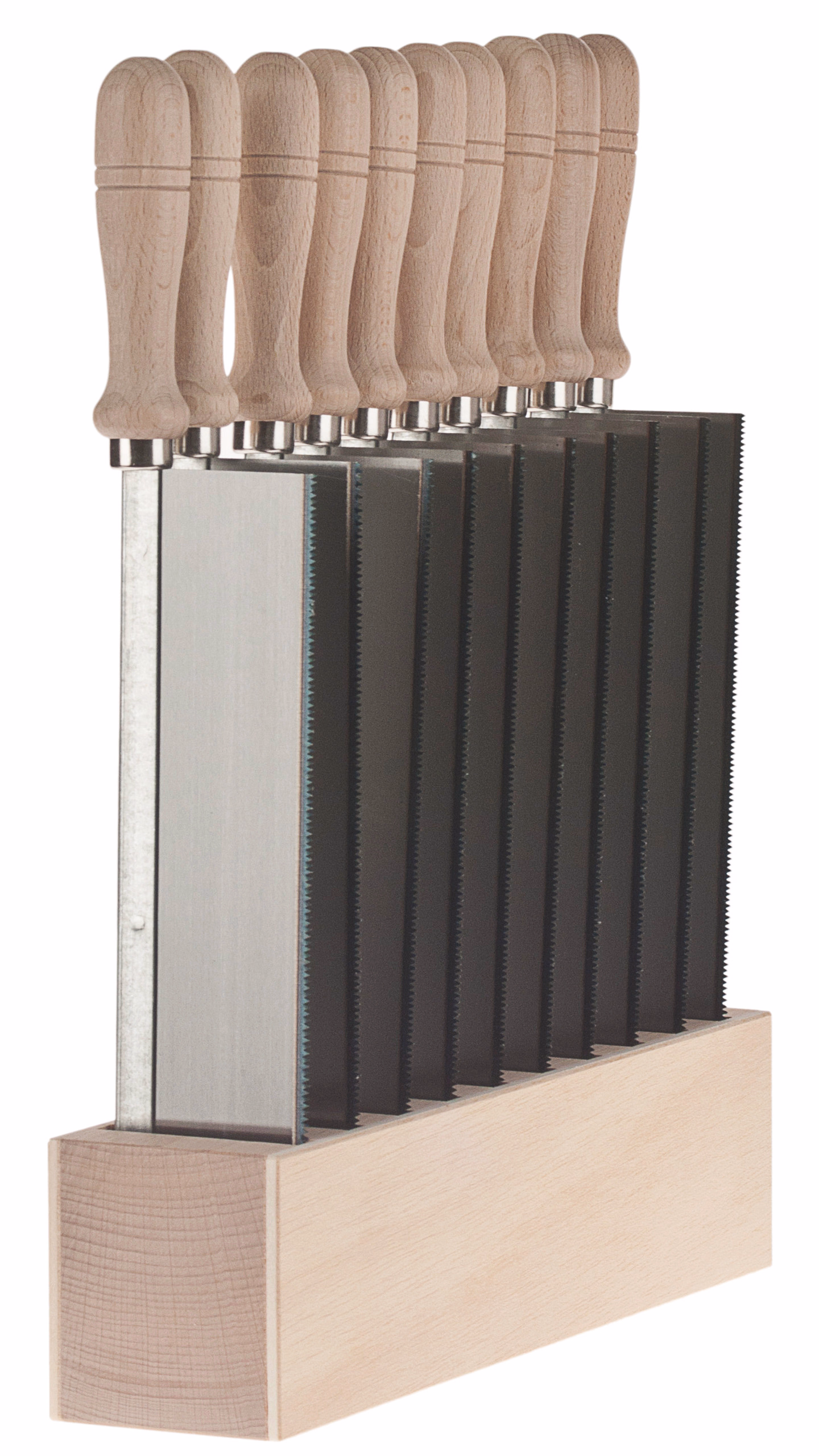 OPITEC Sparset: 10 Feinsägen + Werkzeugblock