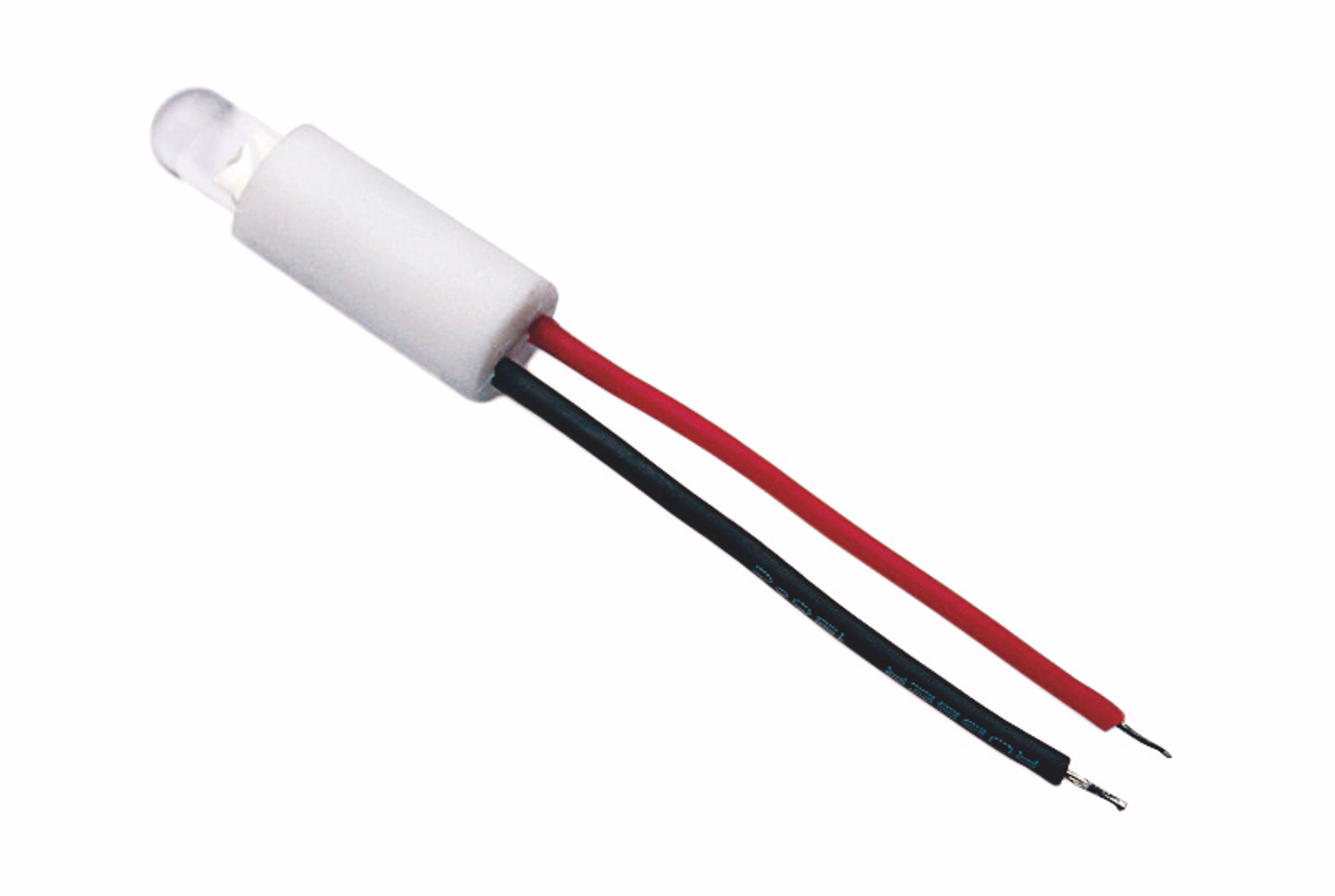 Niedervolt-LED, 5 mm, grün mit Kabel, 10 Stück