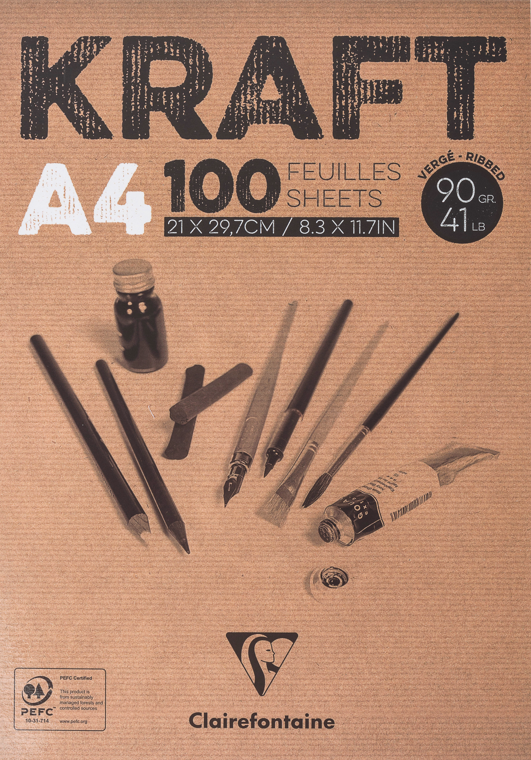 Clairefontaine kraftpapier blok (A4) 100 vel