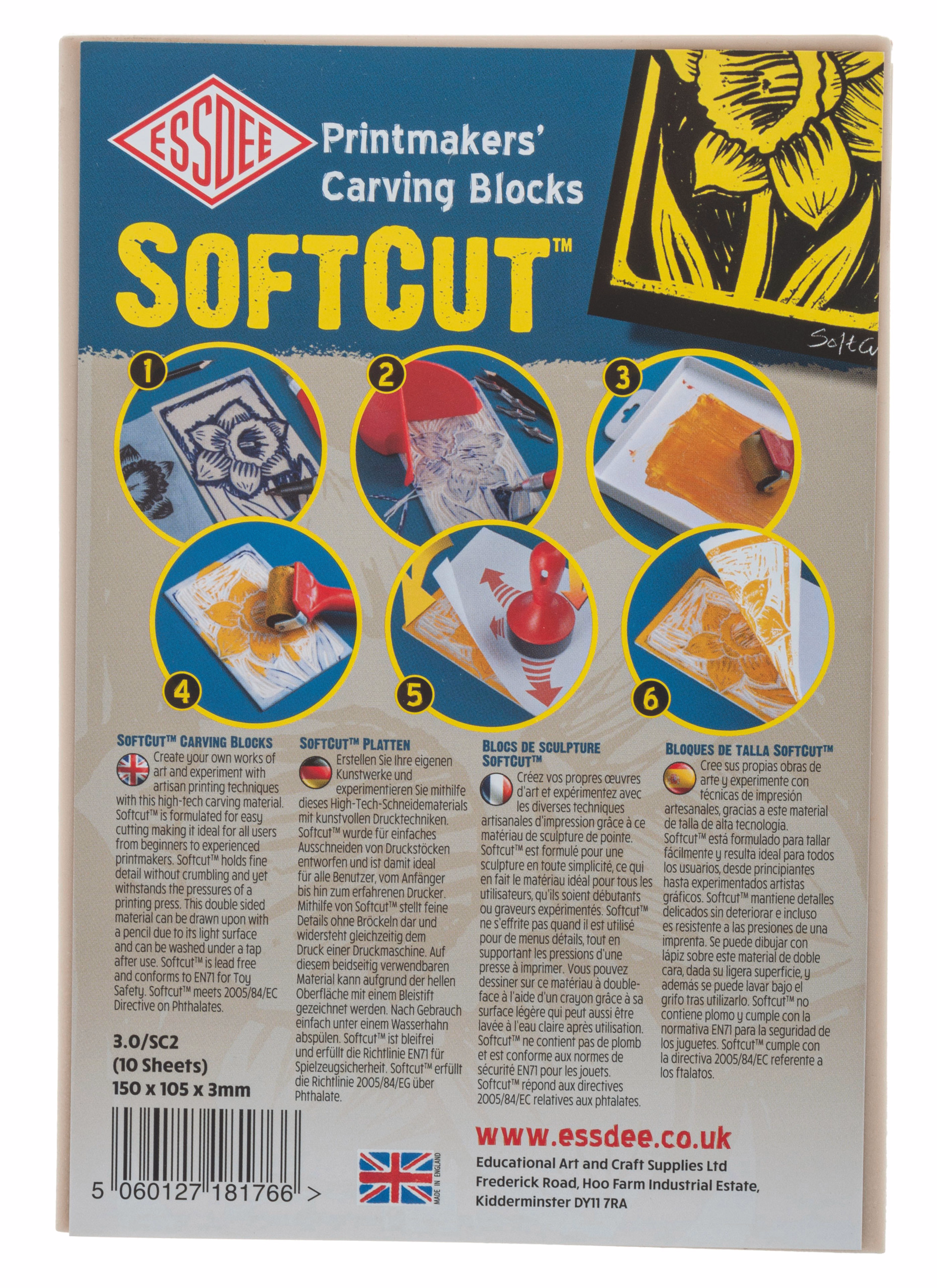 Softcut Linolplatten,10 Stück (150 x 105)