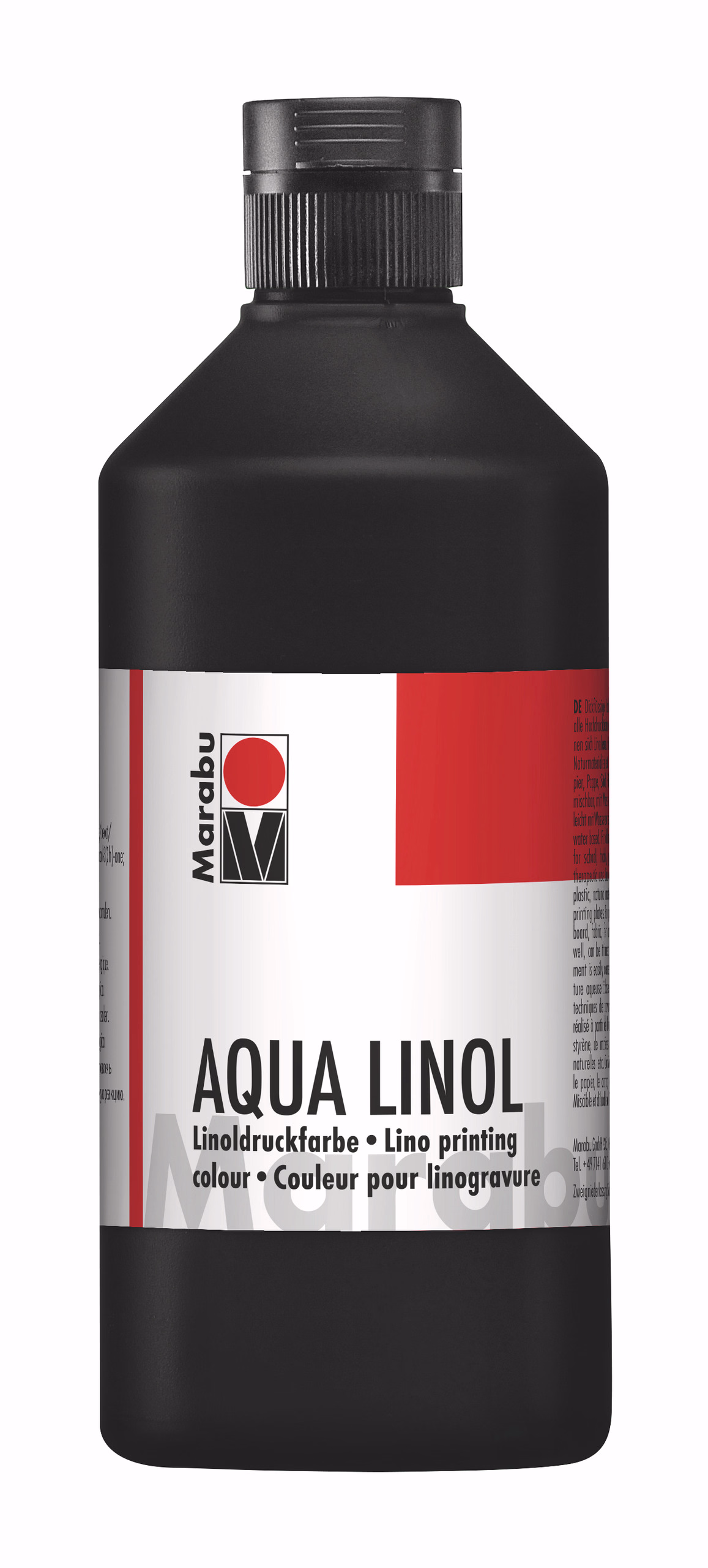Marabu Aqua Linoldruckfarbe, 500 ml schwarz