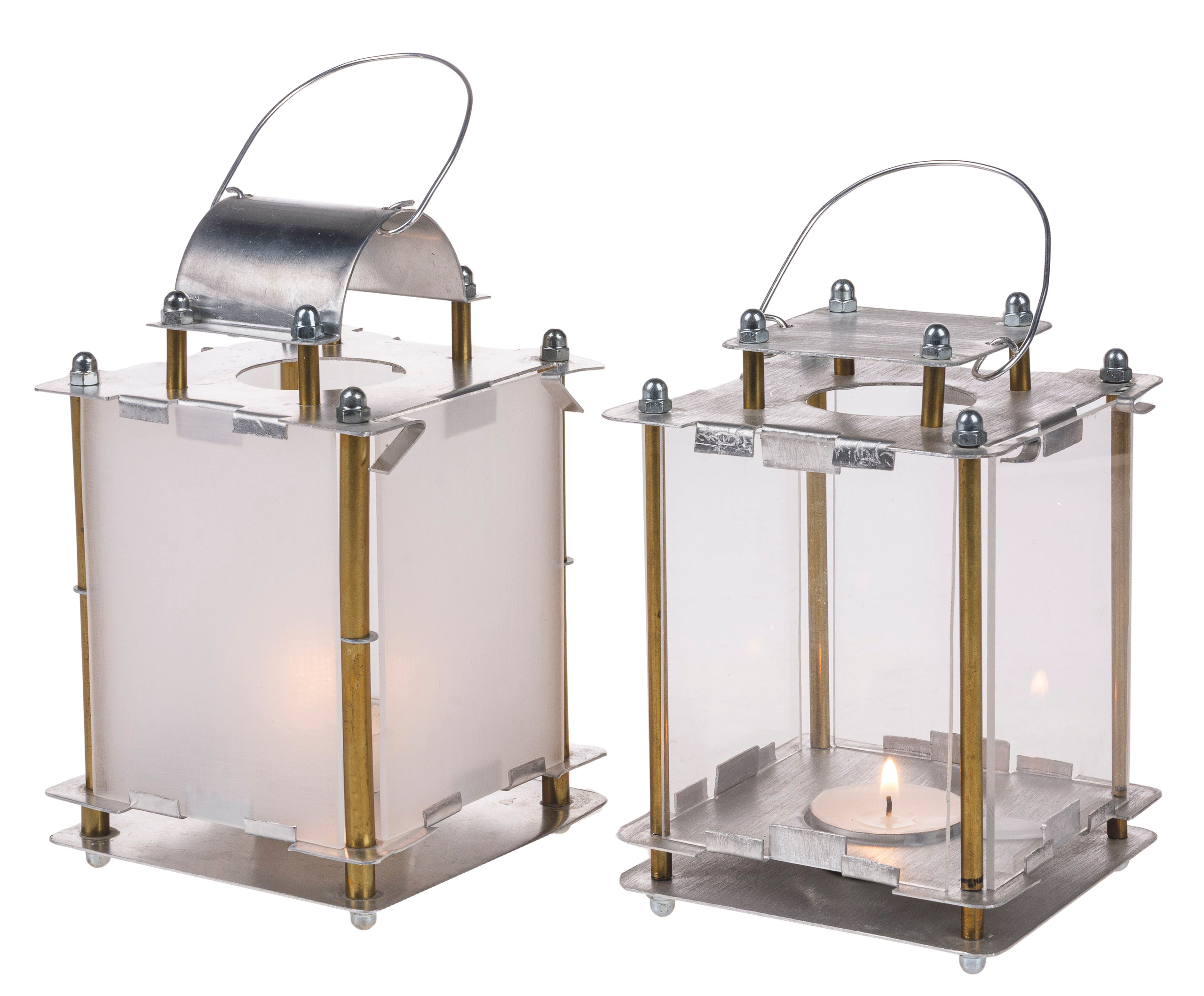 OPITEC lanterne en métal avec vitres acryliques