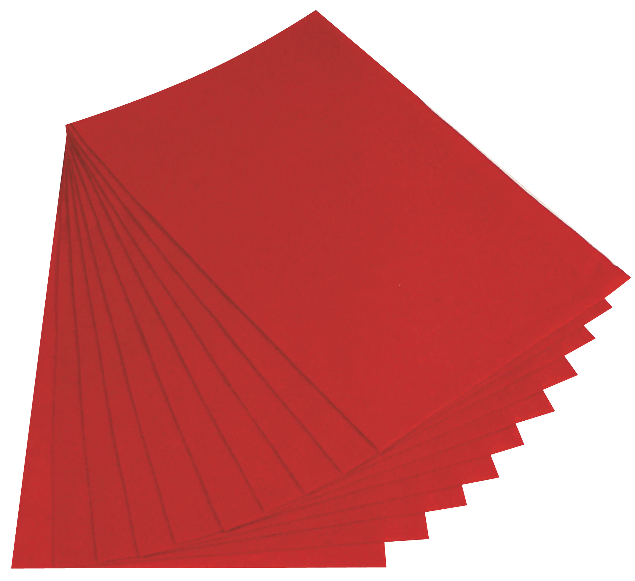Bastelfilz, 10 Platten hochrot (1,5x200x300 mm)